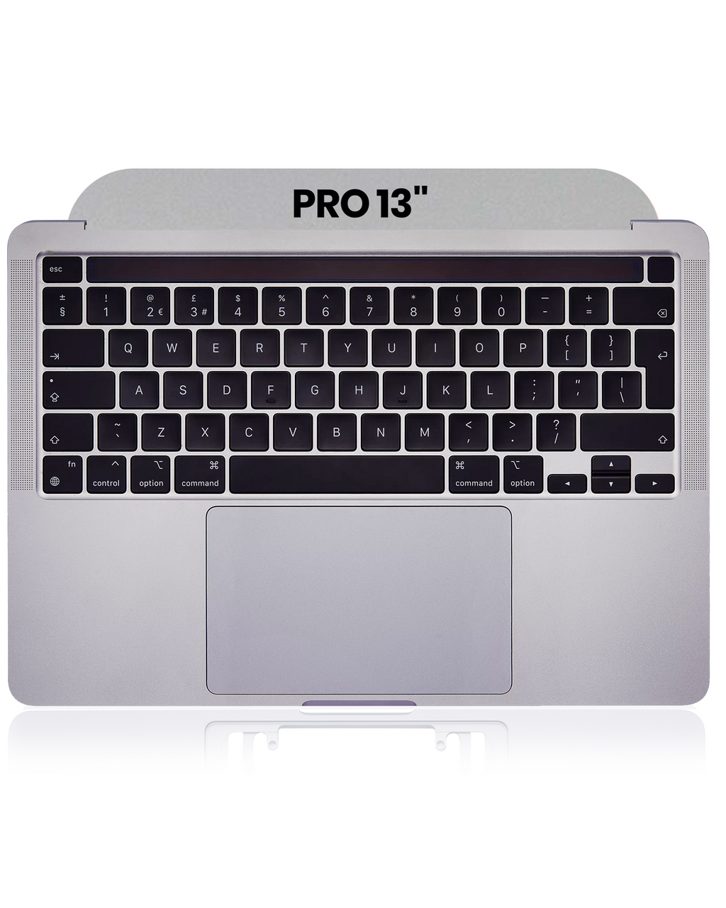 Top Case mit Keyboard (ANSI US) and Trackpad für MacBook Pro 13" A2338 (2020) (gebrauchter OEM-Ausbau, Qualität B/C) (Space Grau)
