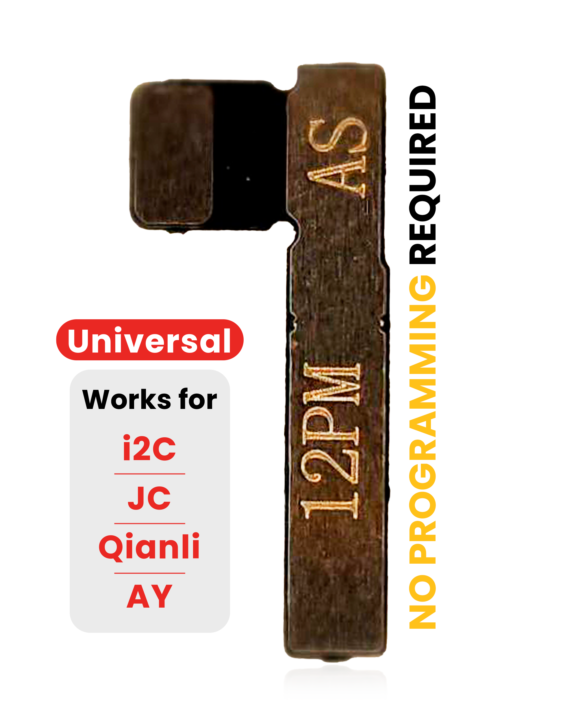 Pre-programmed Universal Battery Tag-On Flex (No Soldering Required) for iPhone 12 Pro Max (with I2C, JCID, Qianli)