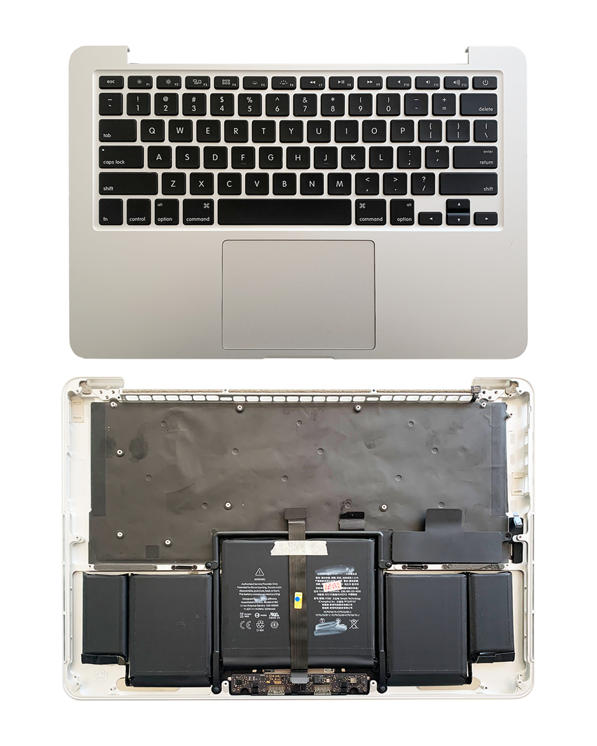 Top Case mit Akku and Keyboard (ANSI US) für MacBook Pro 13" A1502 (2015) (gebrauchter OEM-Ausbau, Qualität B/C)