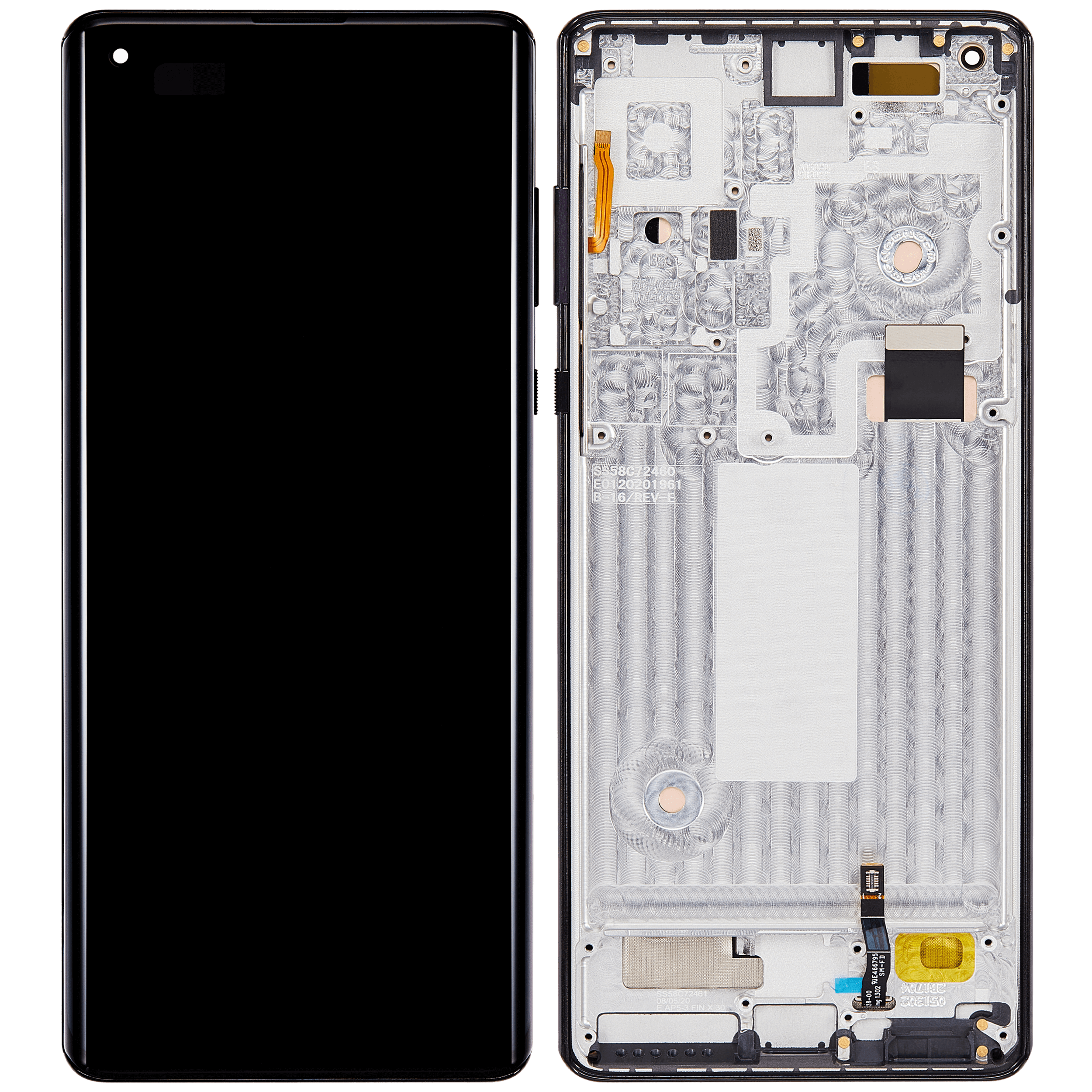 OLED Display with Frame for Motorola Moto Edge Plus (XT2061/2020) Refurbished Smokey Sangria