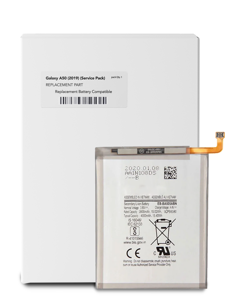 Replacement Battery for Samsung Galaxy A50 (A505 / 2019) (EB-BA505ABN) (Service Pack)
