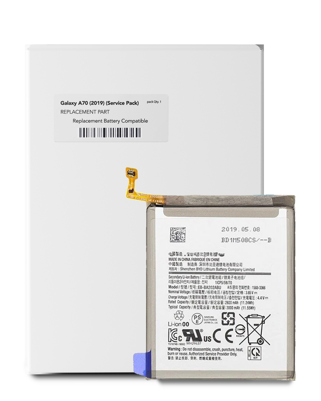 Ersatzakku für Samsung Galaxy A20e (A202/2019) (EB-BA202ABU) (Service Pack)