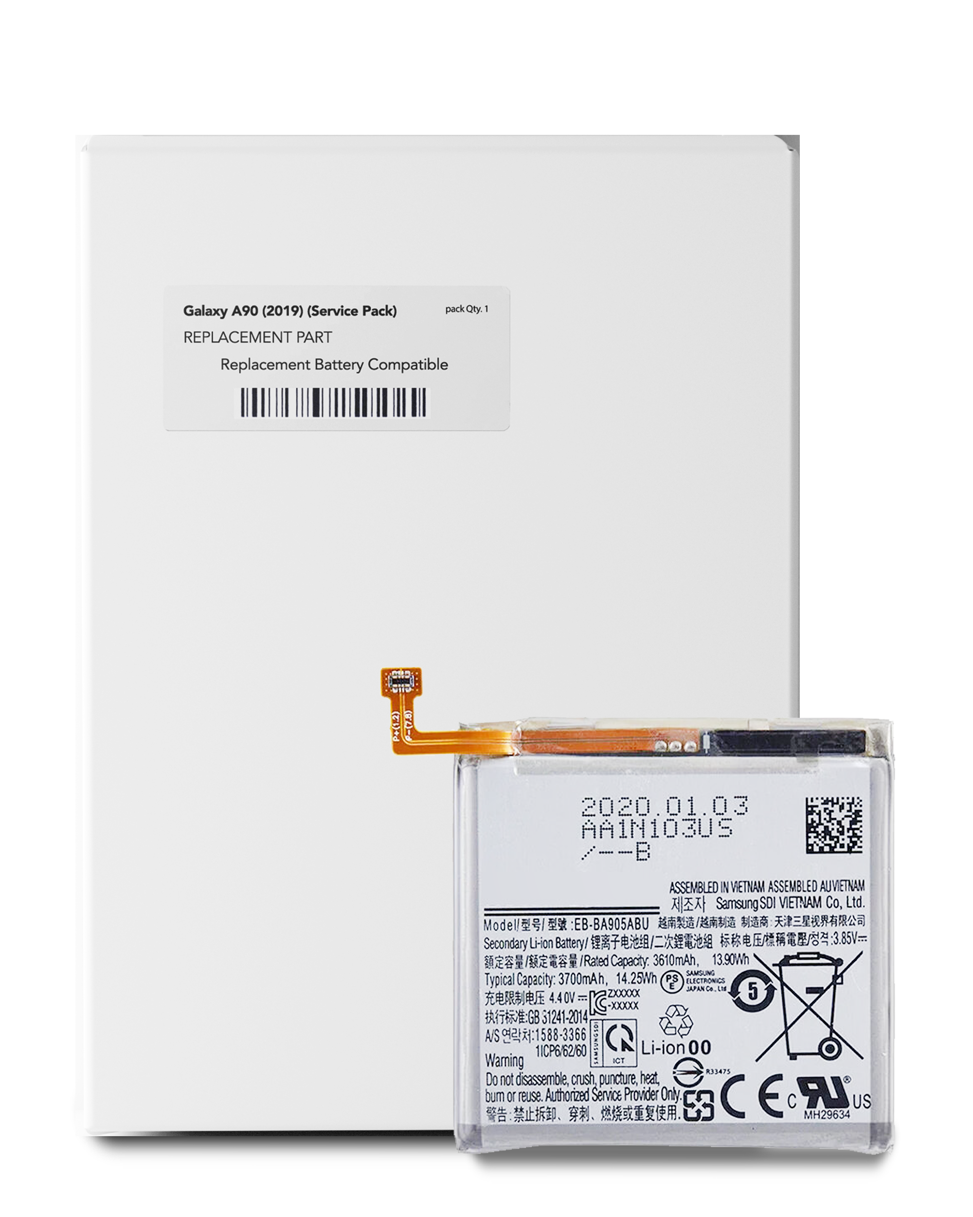 Replacement battery for Samsung Galaxy A90 5G (A908/2019) – EB-BA908ABY (Service Pack)