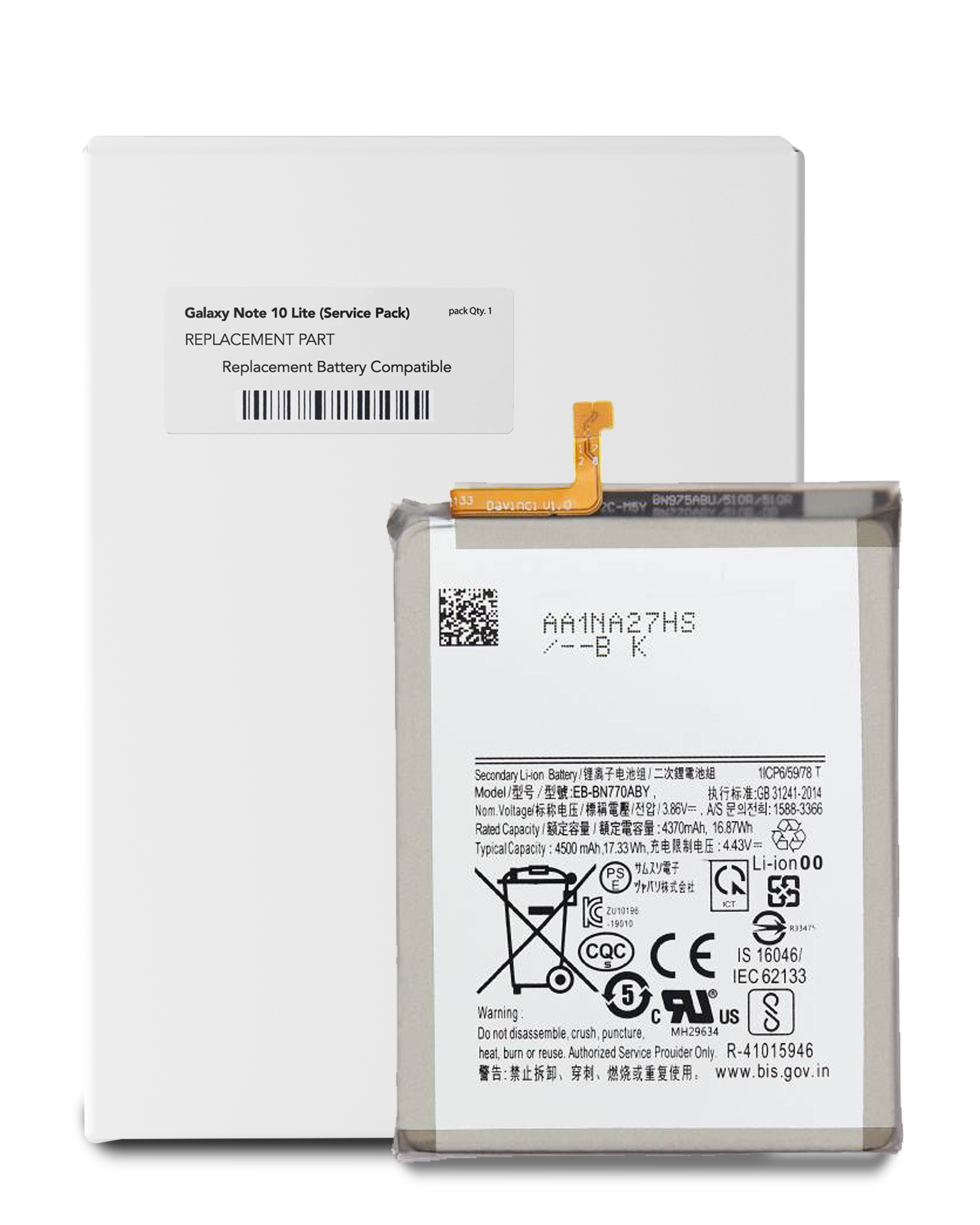 Ersatzakku für Samsung Galaxy Note 10 Lite (Service Pack)