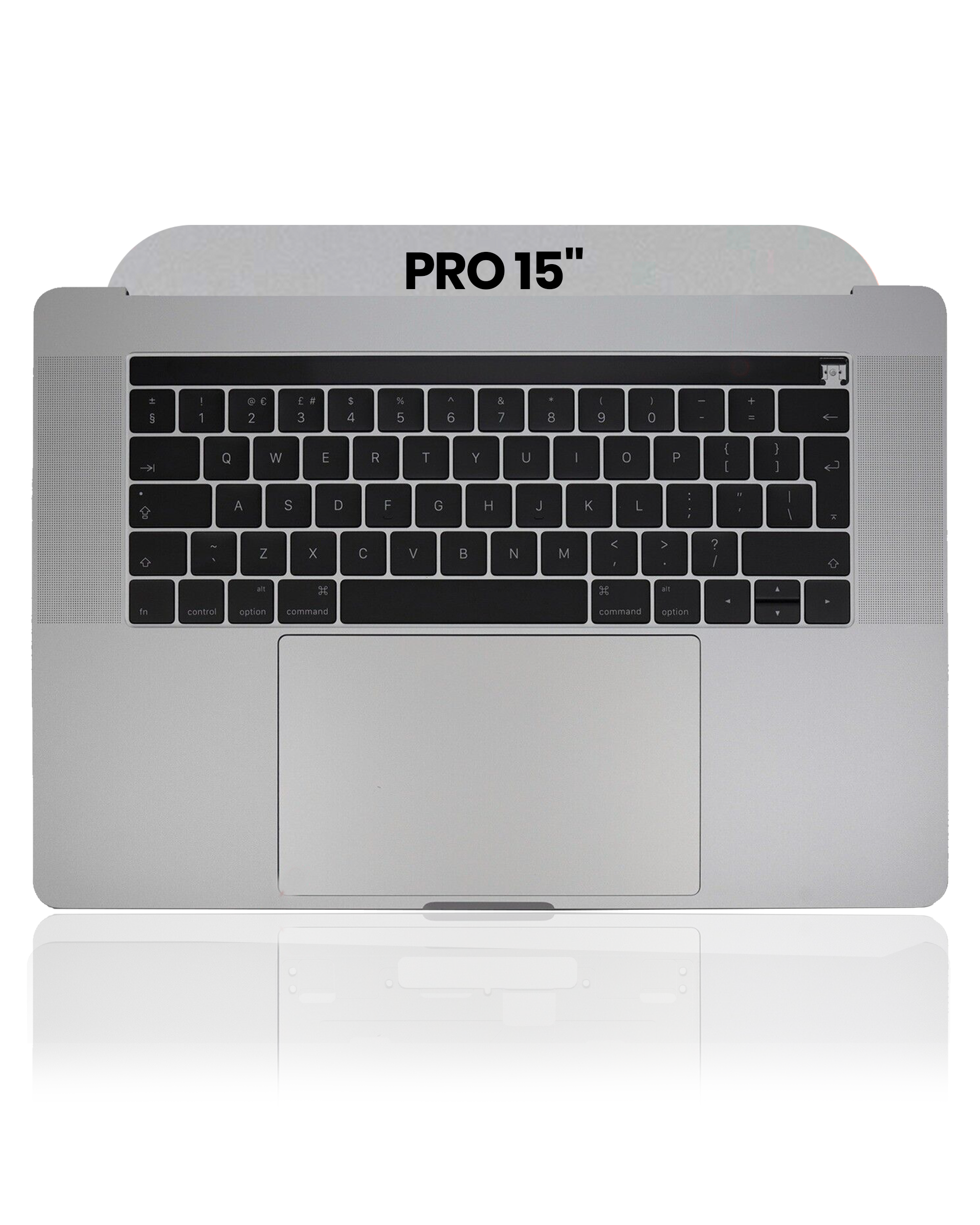 Top Case mit Keyboard (ISO UK) and Trackpad für MacBook Pro 15" A1707 (2016-2017) (gebrauchter OEM-Ausbau, Qualität B/C) (Space Grau)