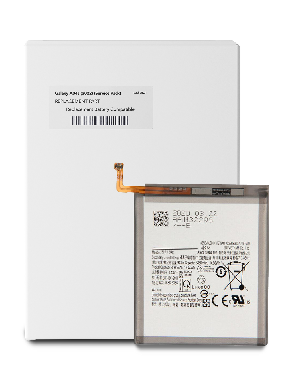 Replacement Battery for Samsung Galaxy A02 (A022) / A21s (A217) / A12 (A125) / A12 Nacho (A127) / A13 5G (A136U) / A13 (A135) / A04s (A047) / F13 (E135) / A13s (A137) / A13 4G (A135) (EB-BA217ABY) (Service Pack)