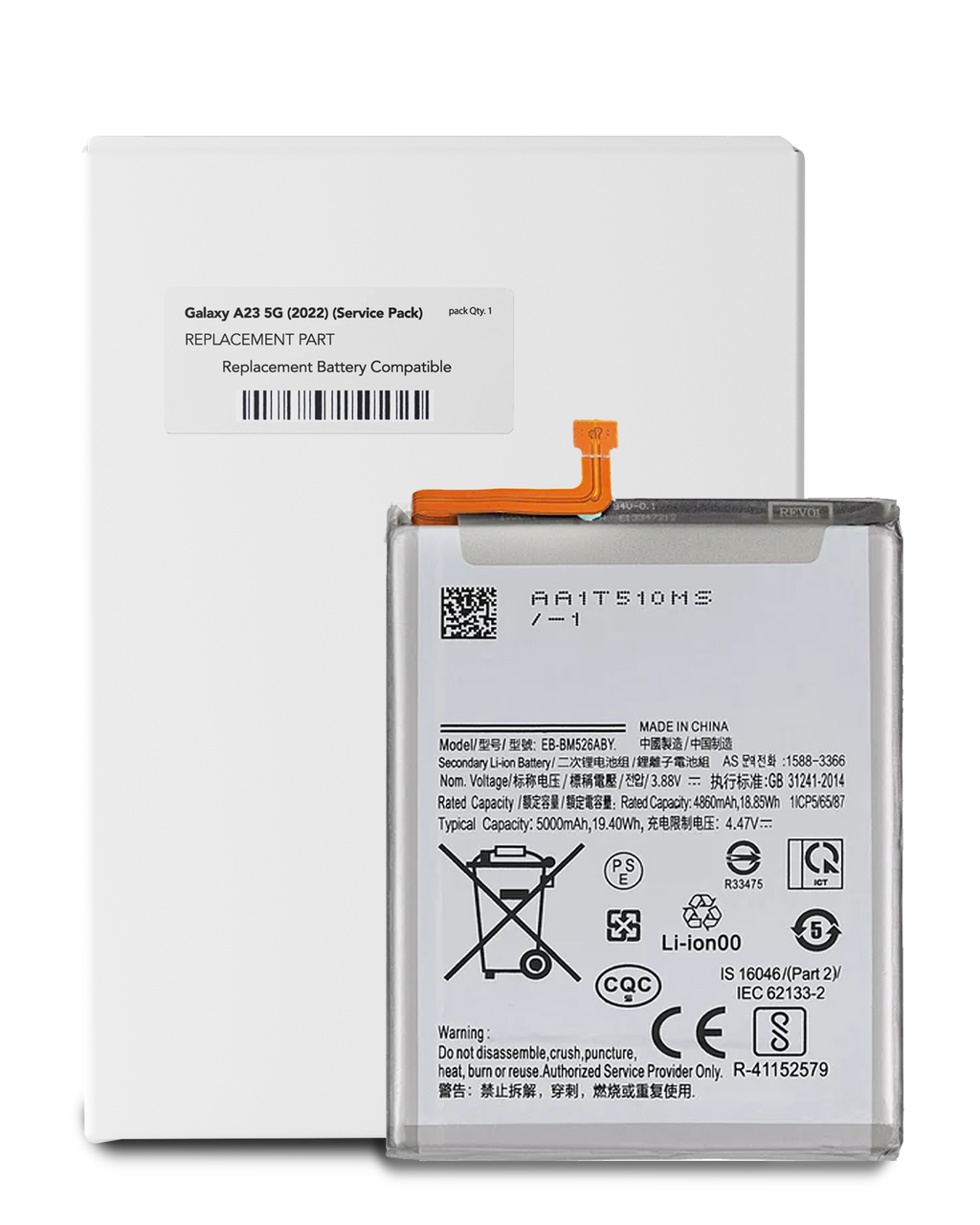 Replacement battery for Samsung Galaxy A23 5G (A236 / 2022) (EB-BM526ABS) (Service Pack)