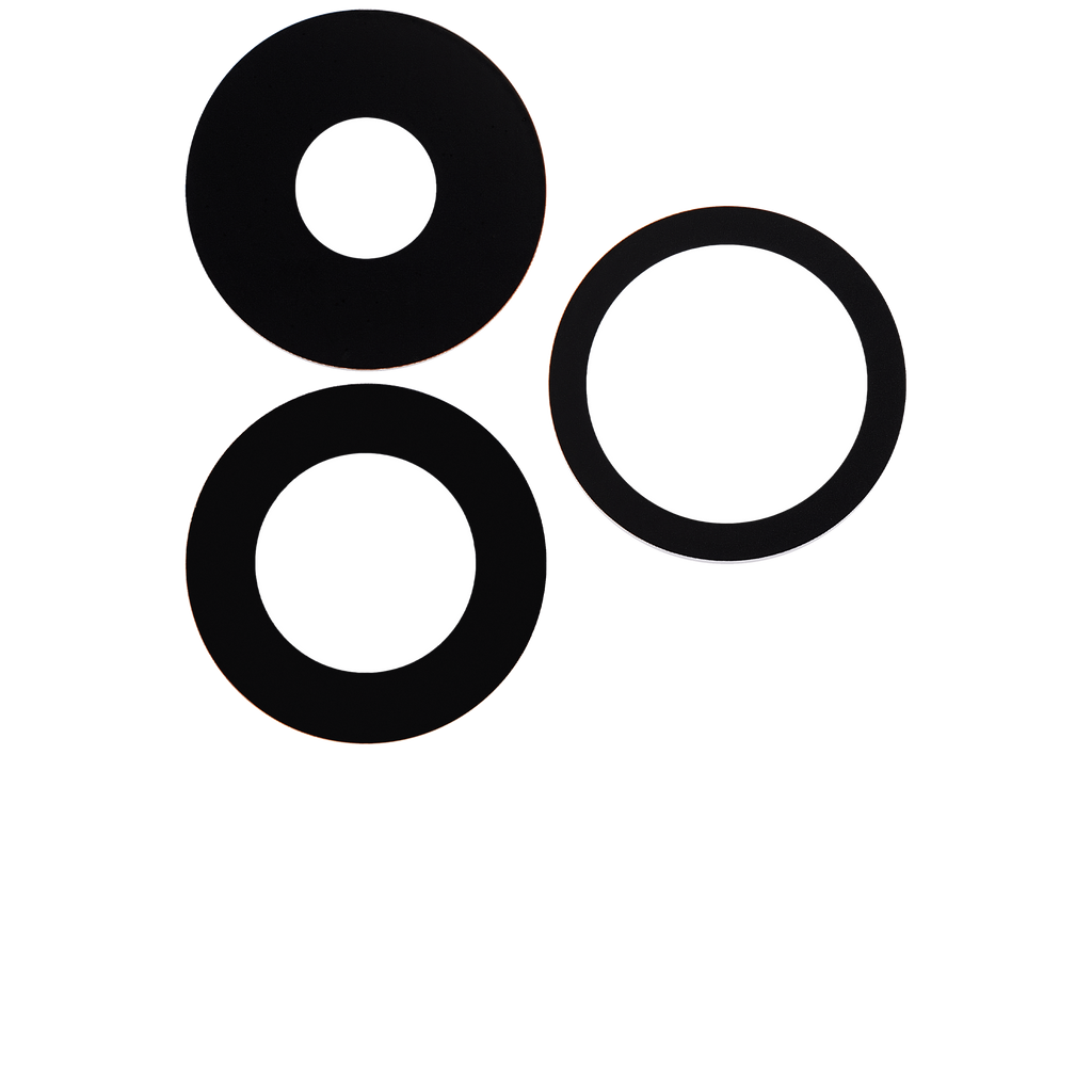 Rear Camera Lens (Glass Only) with Adhesive for iPhone 15 Pro (3-Piece Set) (Aftermarket Plus)