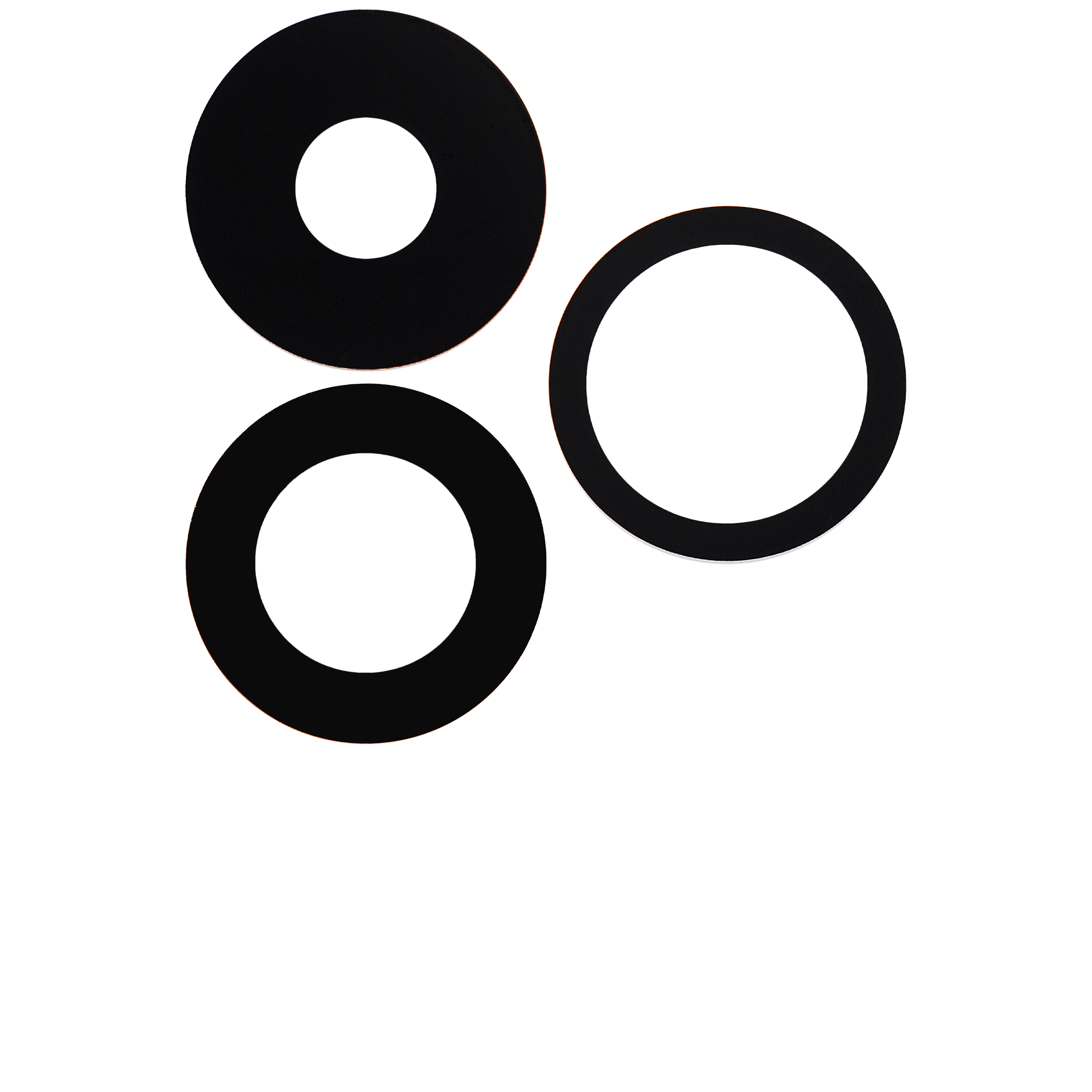 Rear Camera Lens (Glass Only) with Adhesive for iPhone 15 Pro (3-Piece Set) (Aftermarket Plus)