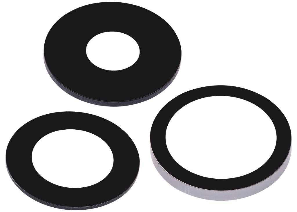 Rear Camera Lens (Glass Only) with Adhesive for iPhone 15 Pro (3-Piece Set) (Aftermarket Plus)
