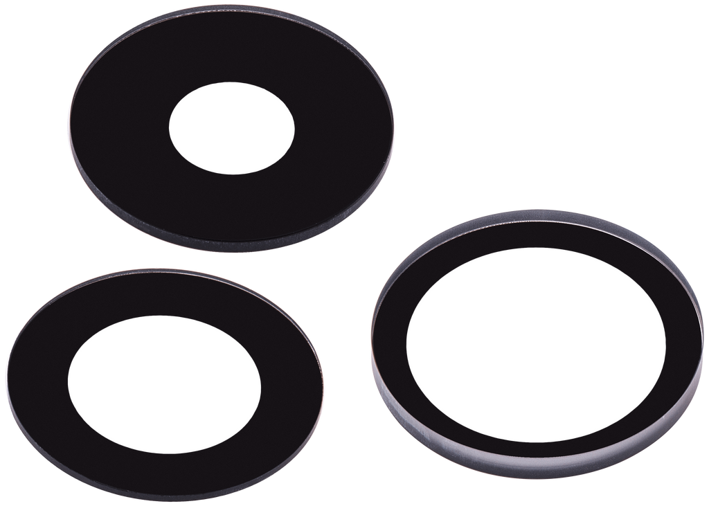 Rear Camera Lens (Glass Only) with Adhesive for iPhone 15 Pro (3-Piece Set) (Aftermarket Plus)