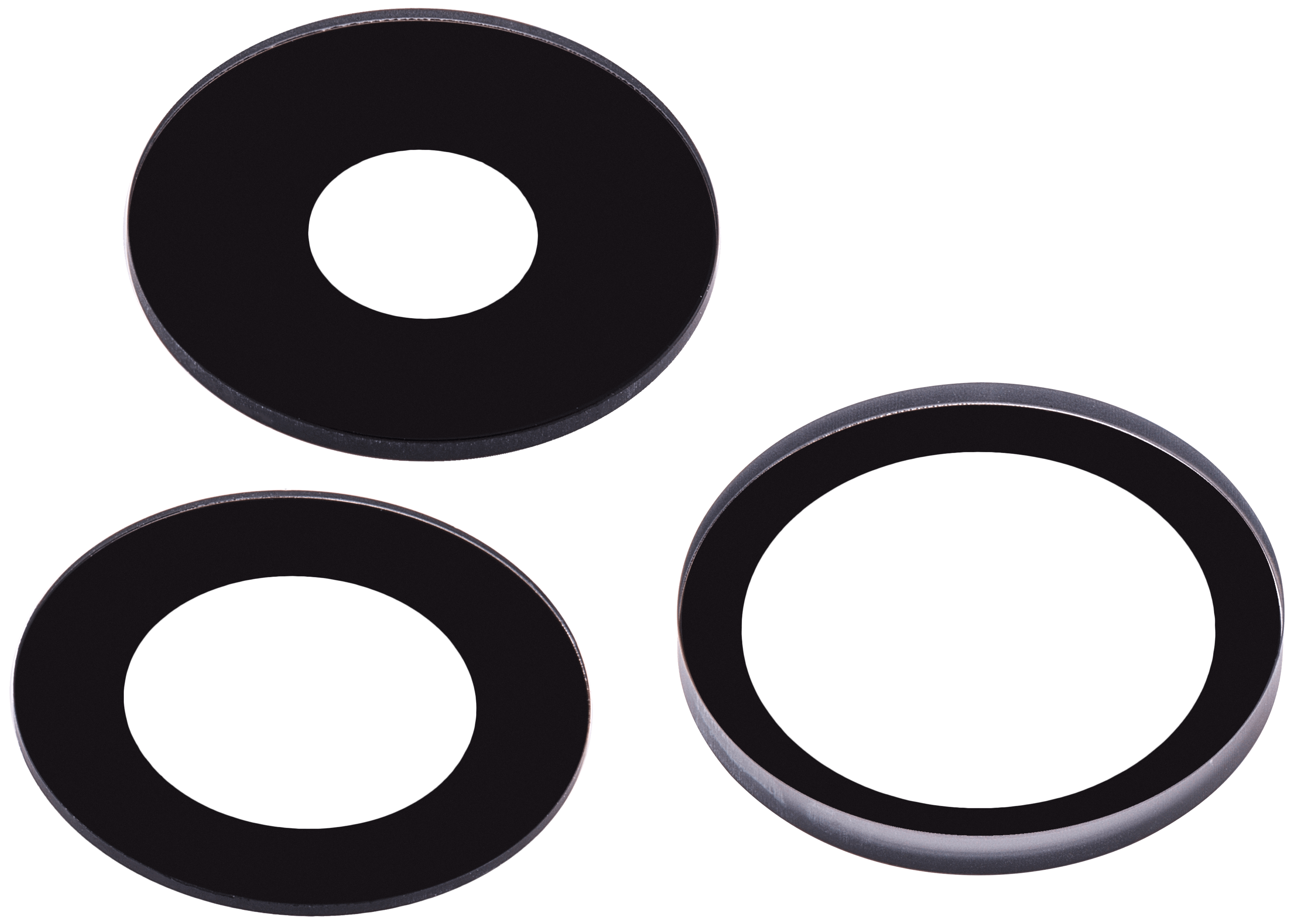 Rear Camera Lens (Glass Only) with Adhesive for iPhone 15 Pro (3-Piece Set) (Aftermarket Plus)
