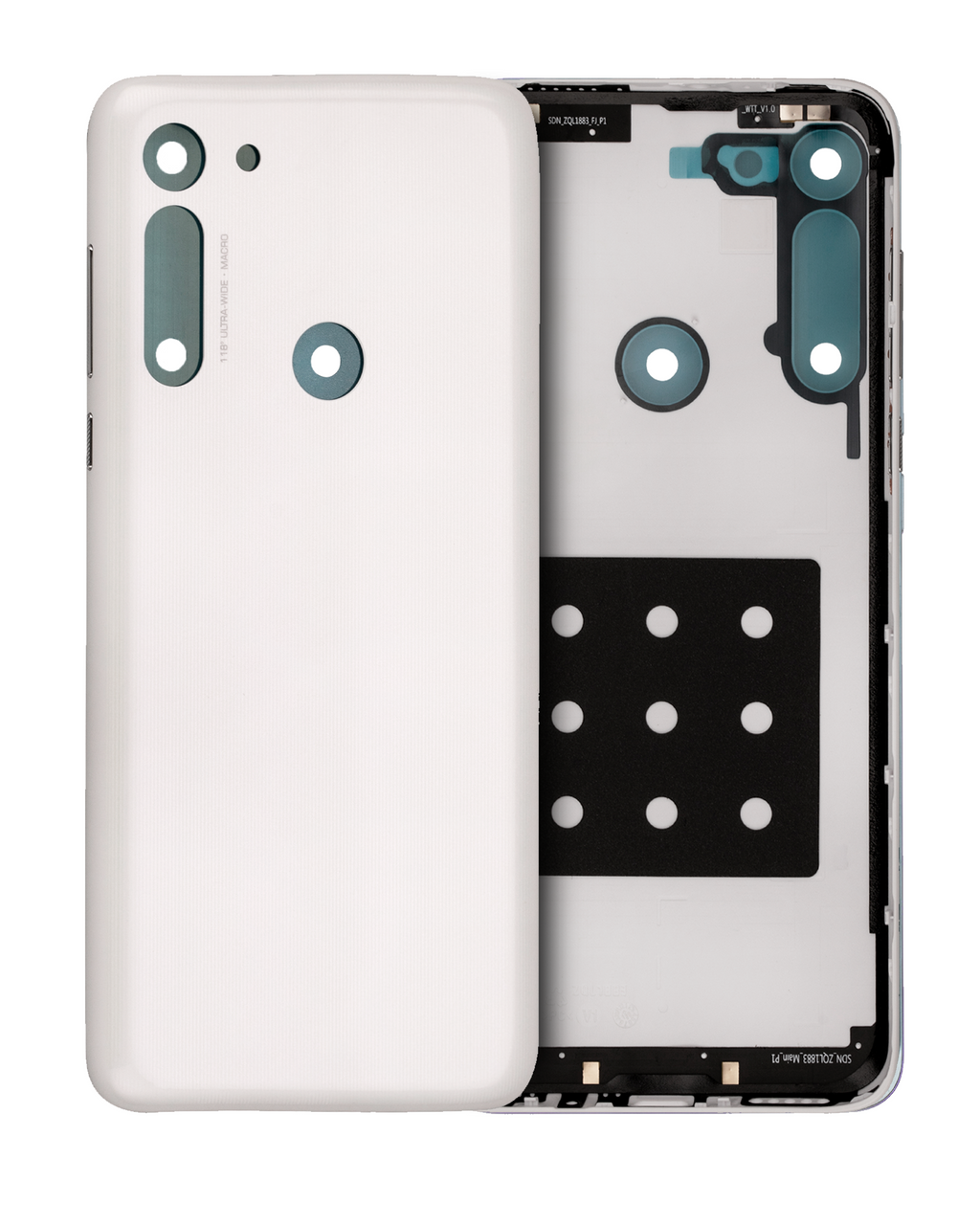 Back cover for Motorola Moto G8 (XT2045-1 / 2020) (White Prism)