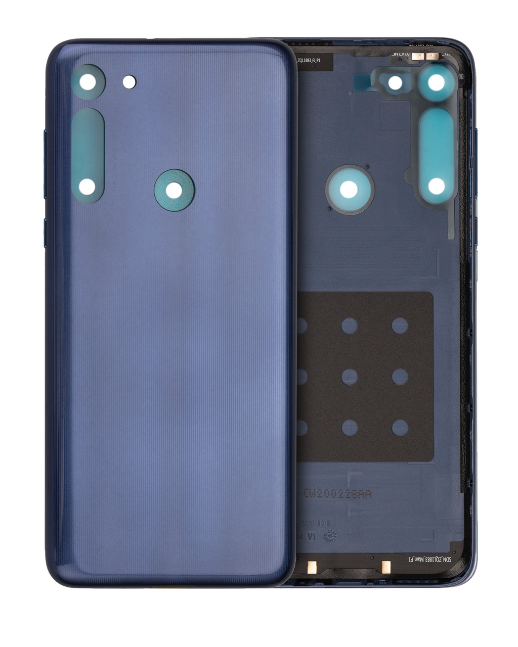 Glas-Backcover für Motorola Moto G8 / G Fast - Neon Blue