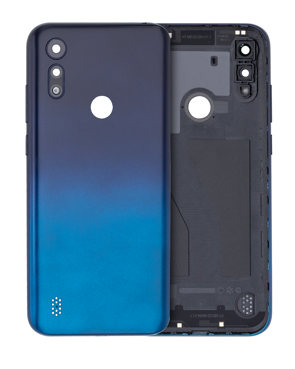 Glas-Backcover für Motorola Moto E6S (XT2053/2020) (Peacock Blue)