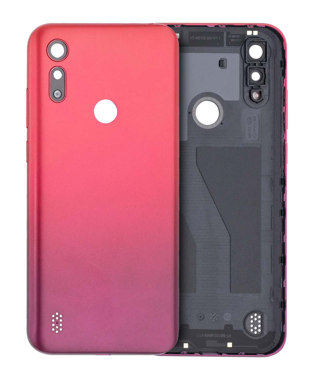 Glass Back Cover for Motorola Moto E6S (XT2053 / 2020) (Sunrise Red)