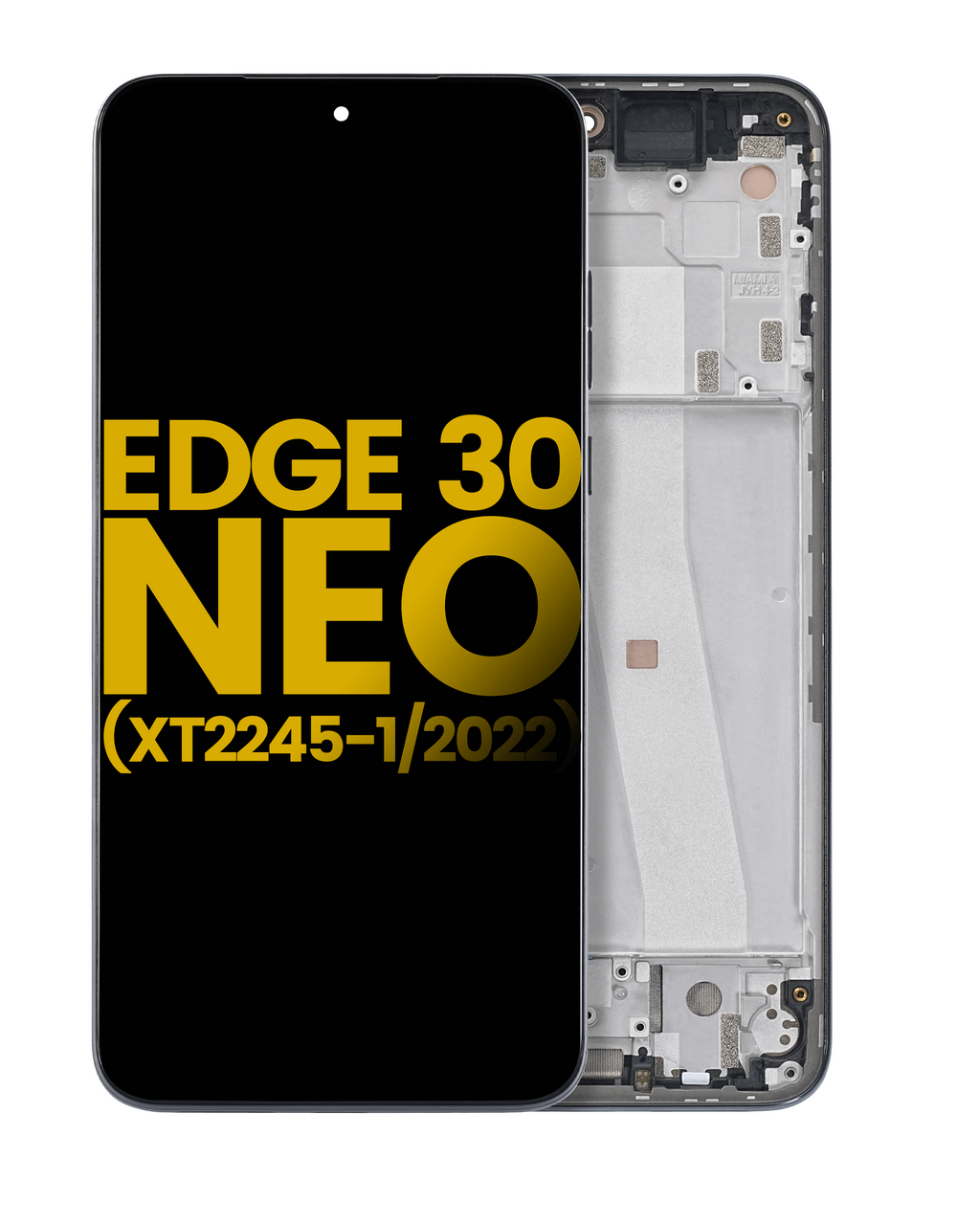 OLED Display with Frame for Motorola Edge 30 Neo (XT2245-1 / 2022) (Refurbished) (Black Onyx)