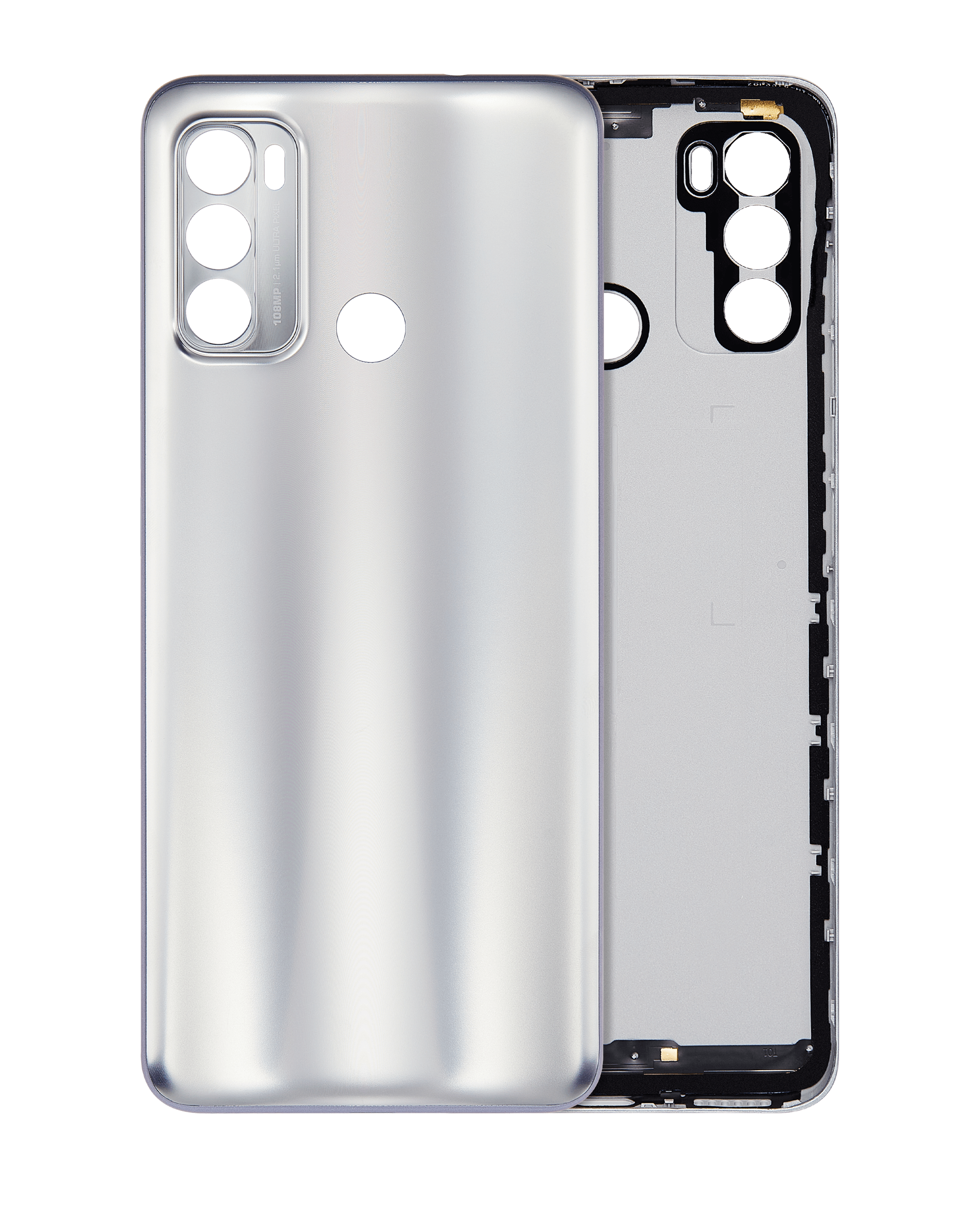 Back cover for Motorola Moto G60 (XT2135 / 2021) (silver)