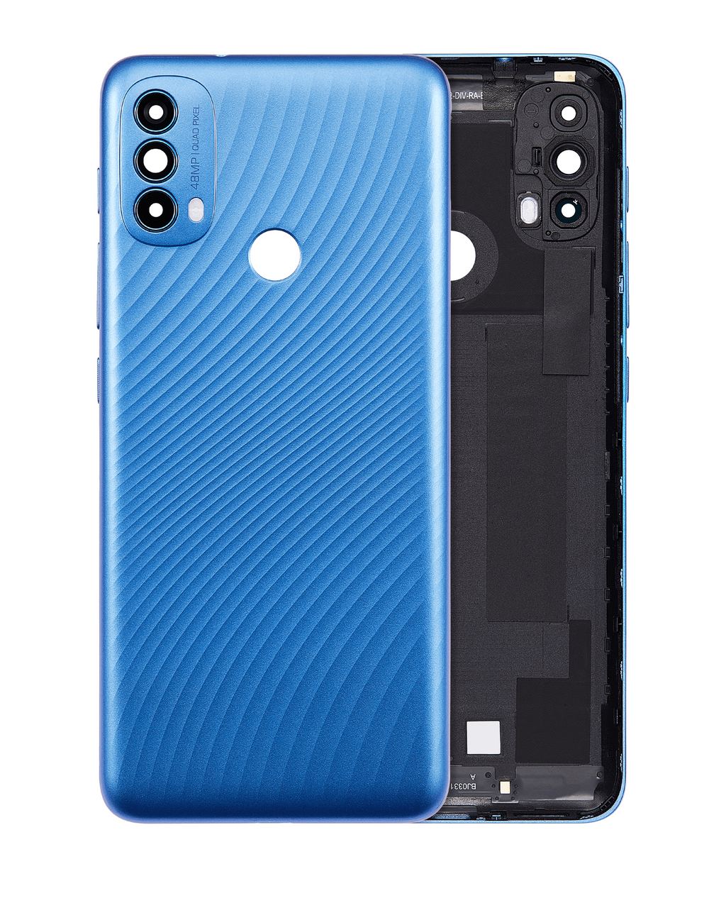 Glass Back Cover for Motorola Moto E30 (XT2158-6 / 2021) (Digital Blue)