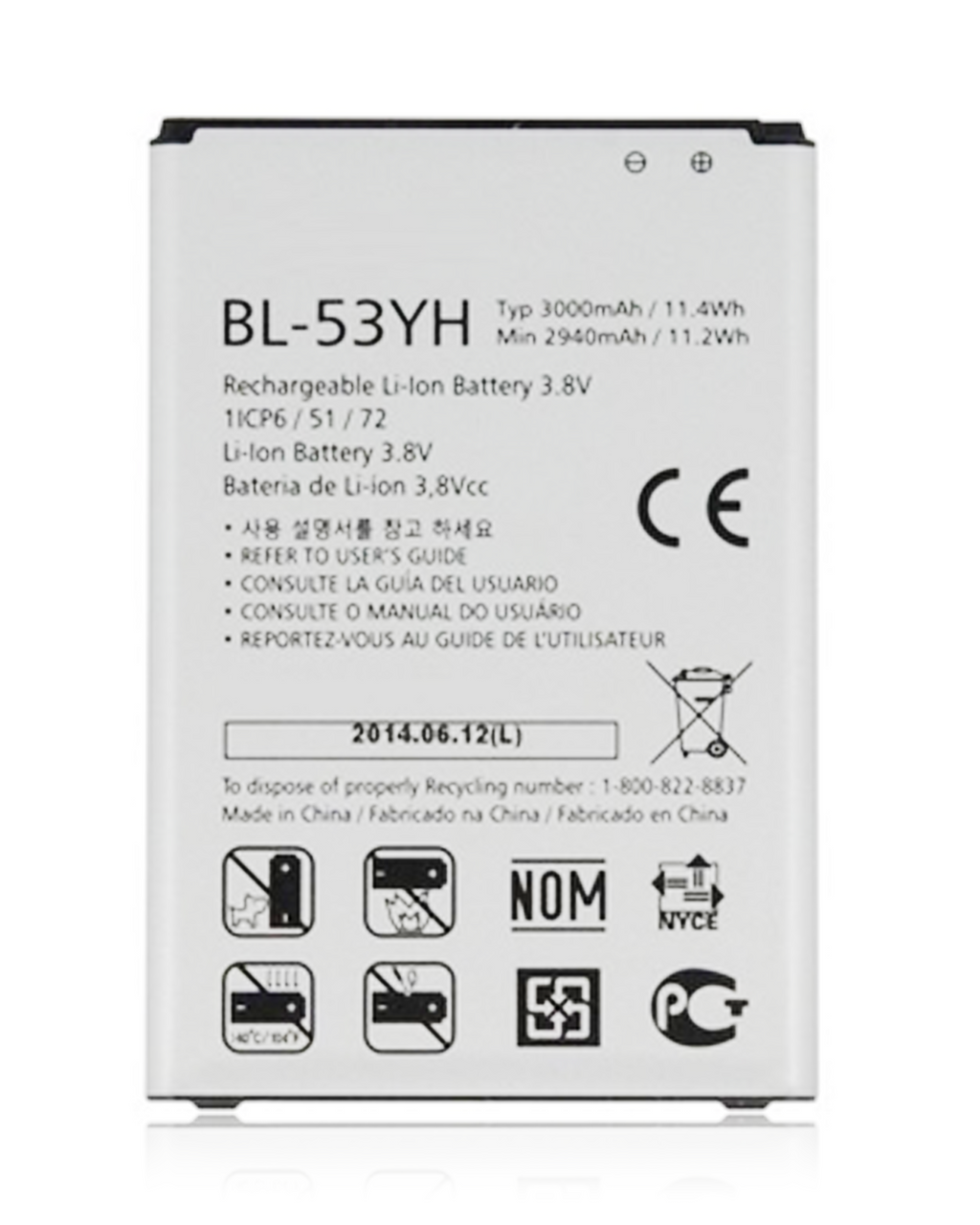 Ersatzakku für LG G3 (BL-53YH) (Original OEM)
