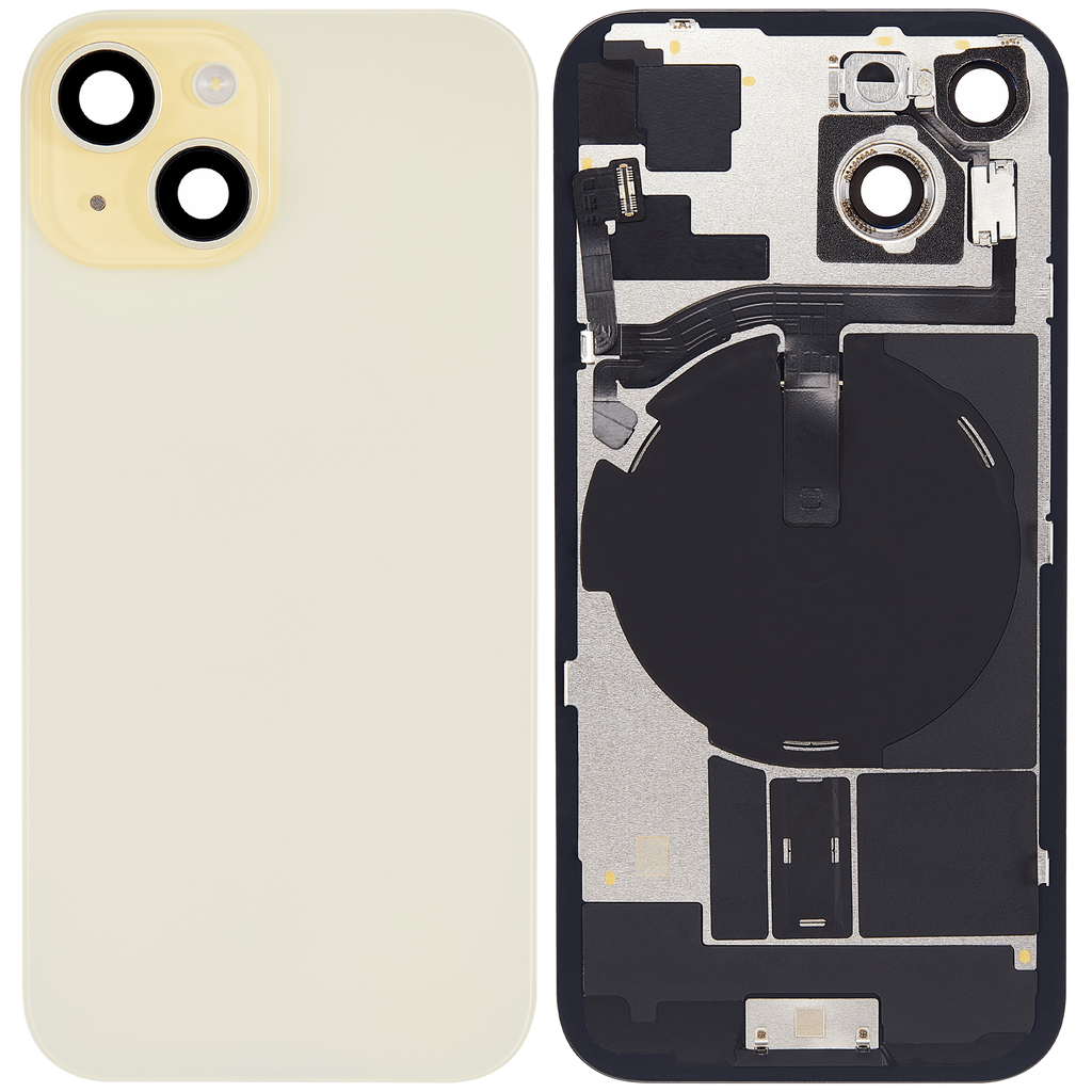 Backcover MagSafe NFC Taschenlampenflex iPhone 15 Gelb Aftermarket ohne Logo