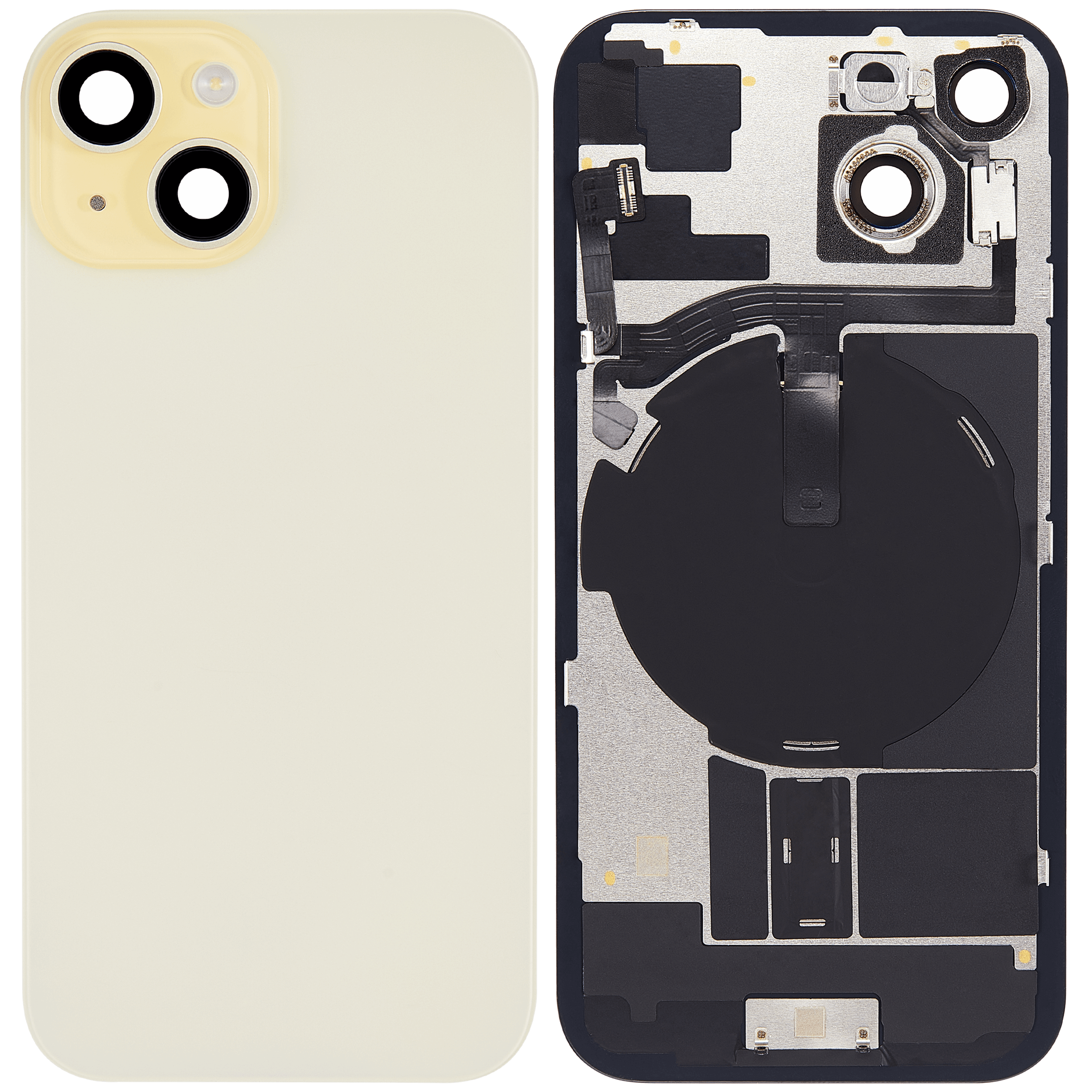 Backcover MagSafe NFC Taschenlampenflex iPhone 15 Gelb Aftermarket ohne Logo