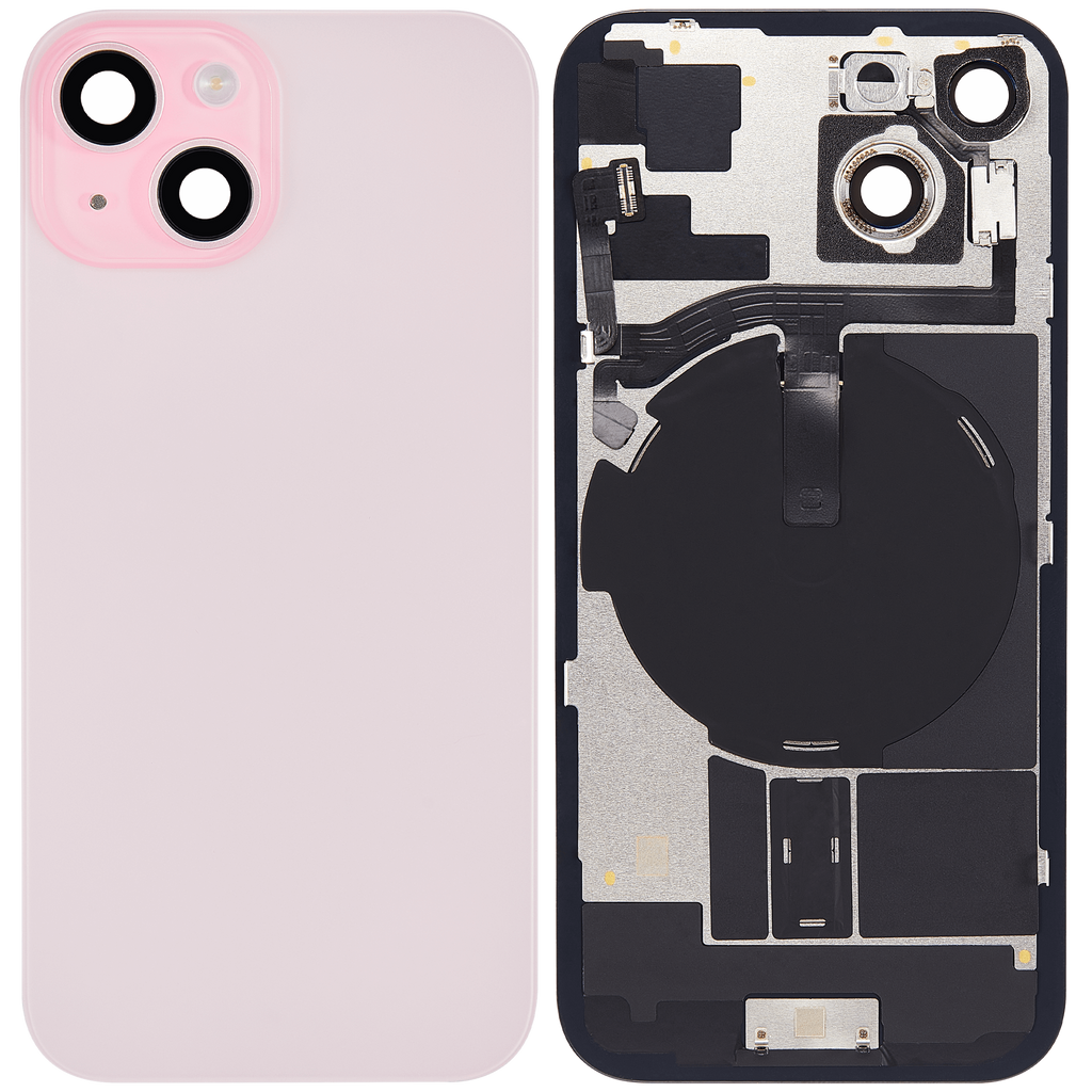 Backcover mit MagSafe, NFC & Blitz-Flexkabel für iPhone 15 Pink (Aftermarket, o.