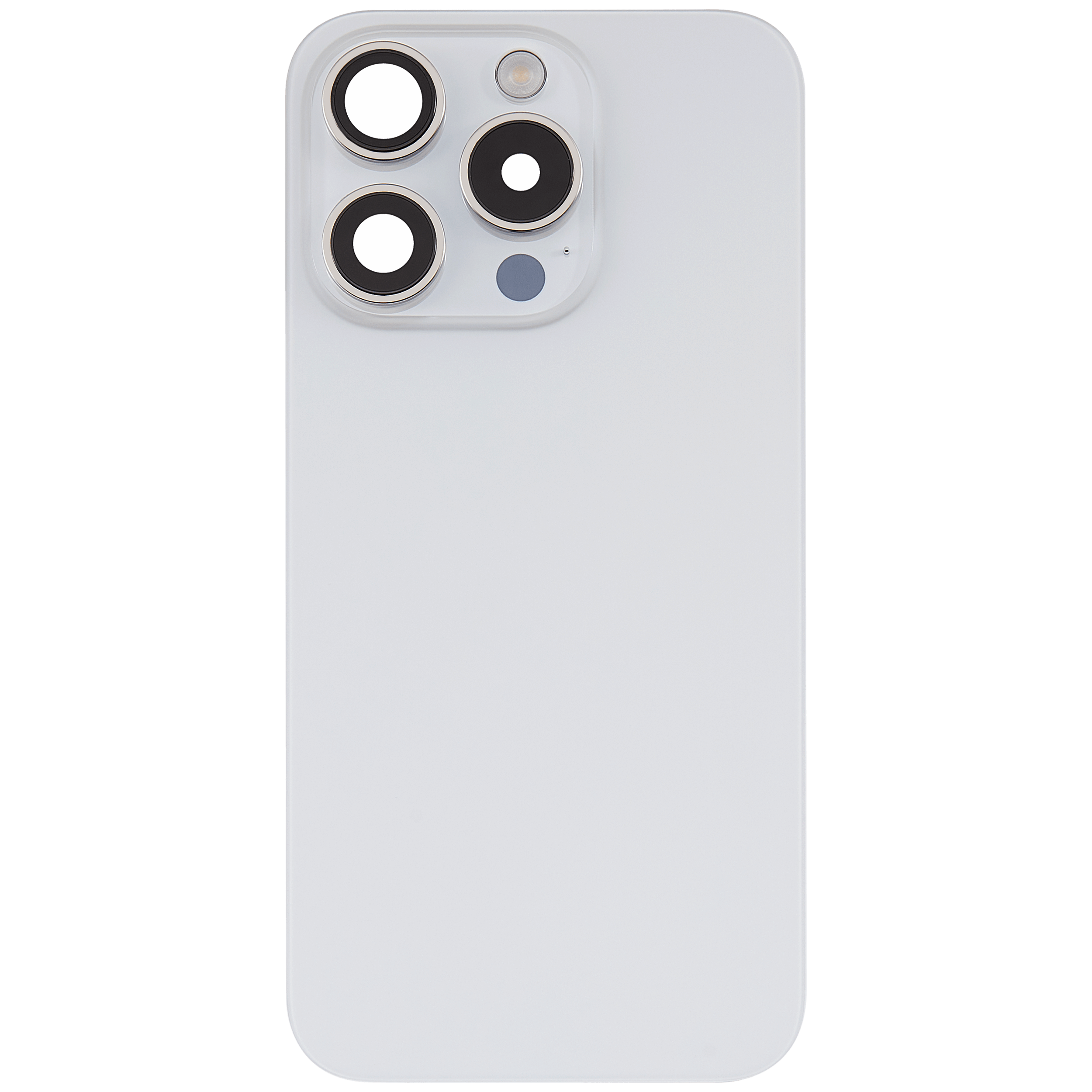 Back Cover with MagSafe Magnet, NFC & Flash Flex Cable for iPhone 15 Pro (Aftermarket) (Titanium White) (No Logo)