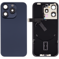 Back Cover with MagSafe Magnet, NFC, and Flash Flex Cable for iPhone 15 Pro (Aftermarket) (Titanium Blue) (No Logo)