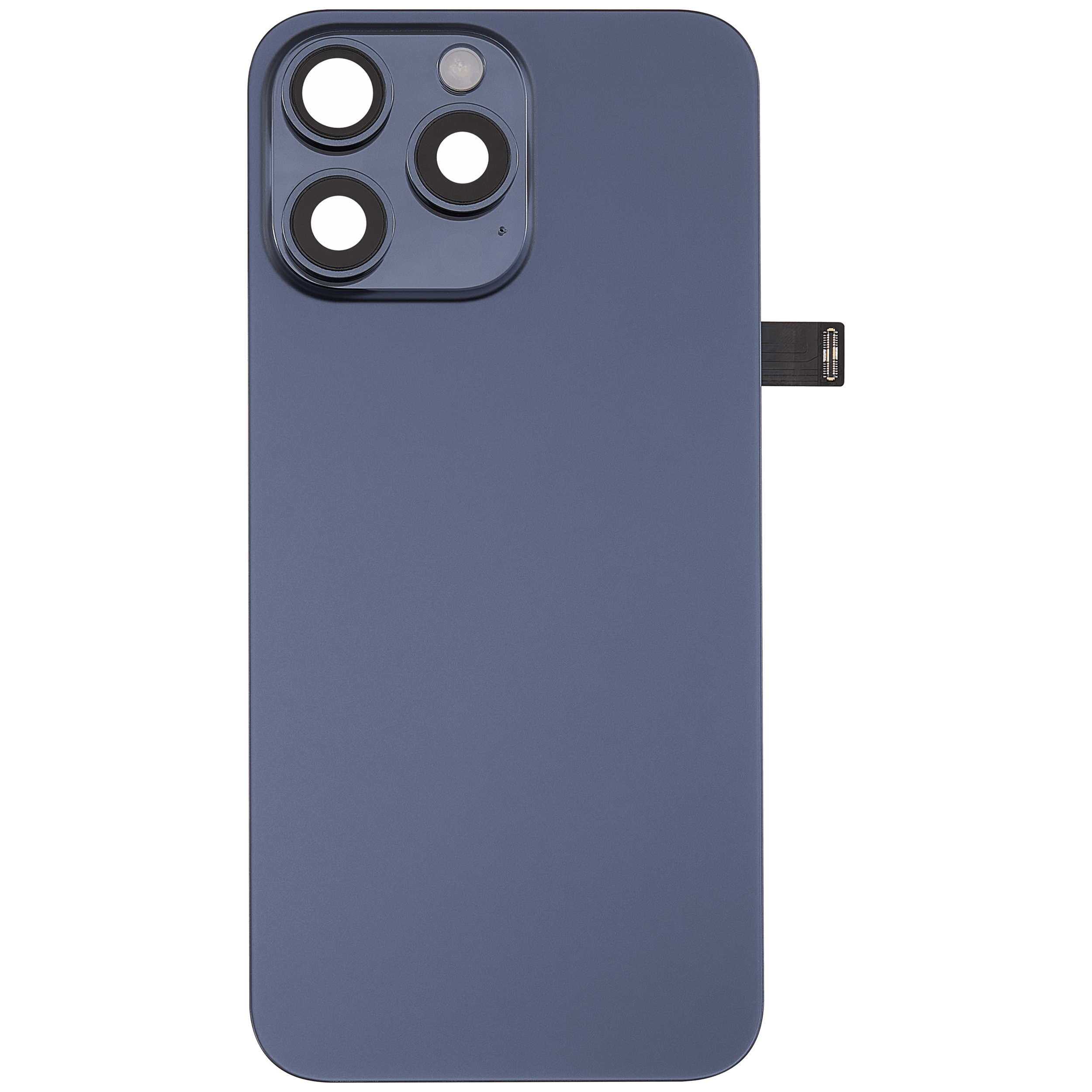 Back Cover with MagSafe Magnet, NFC, and Flash Flex Cable for iPhone 15 Pro Max (Aftermarket) (Blue Titanium) (No Logo)