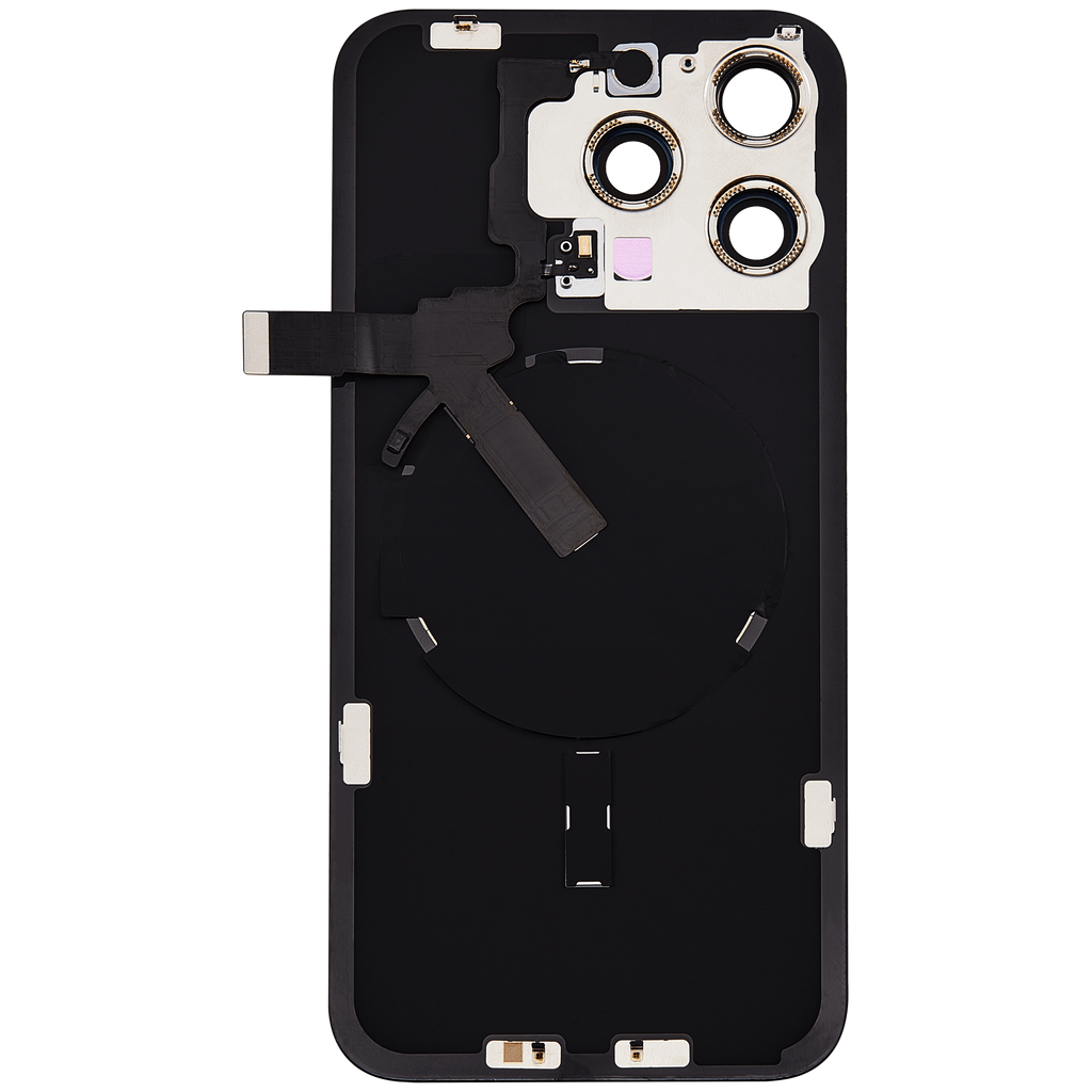 Back Cover with MagSafe Magnet, NFC, and Flash Flex Cable for iPhone 15 Pro Max (Aftermarket) (Blue Titanium) (No Logo)