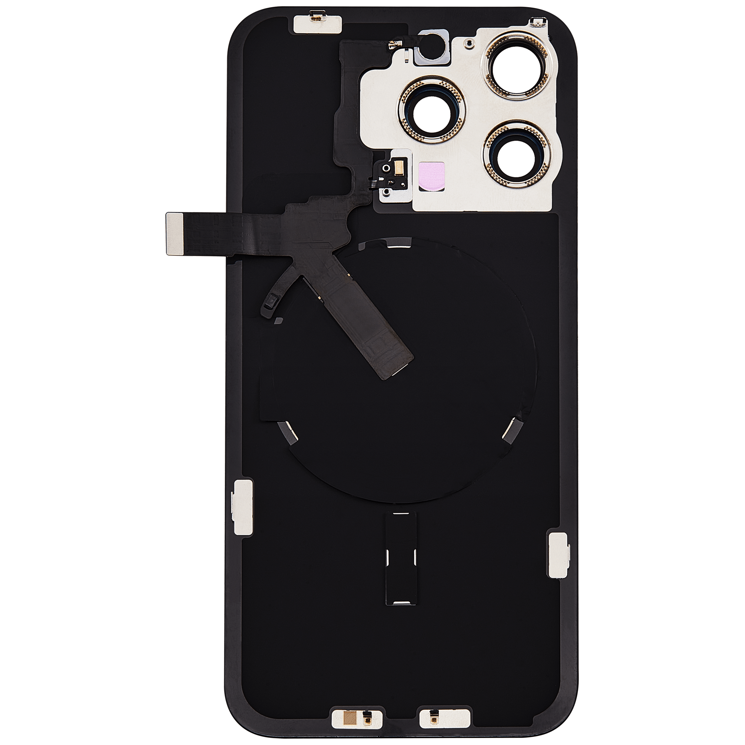 Back Cover with MagSafe Magnet, NFC, and Flash Flex Cable for iPhone 15 Pro Max (Aftermarket) (Blue Titanium) (No Logo)
