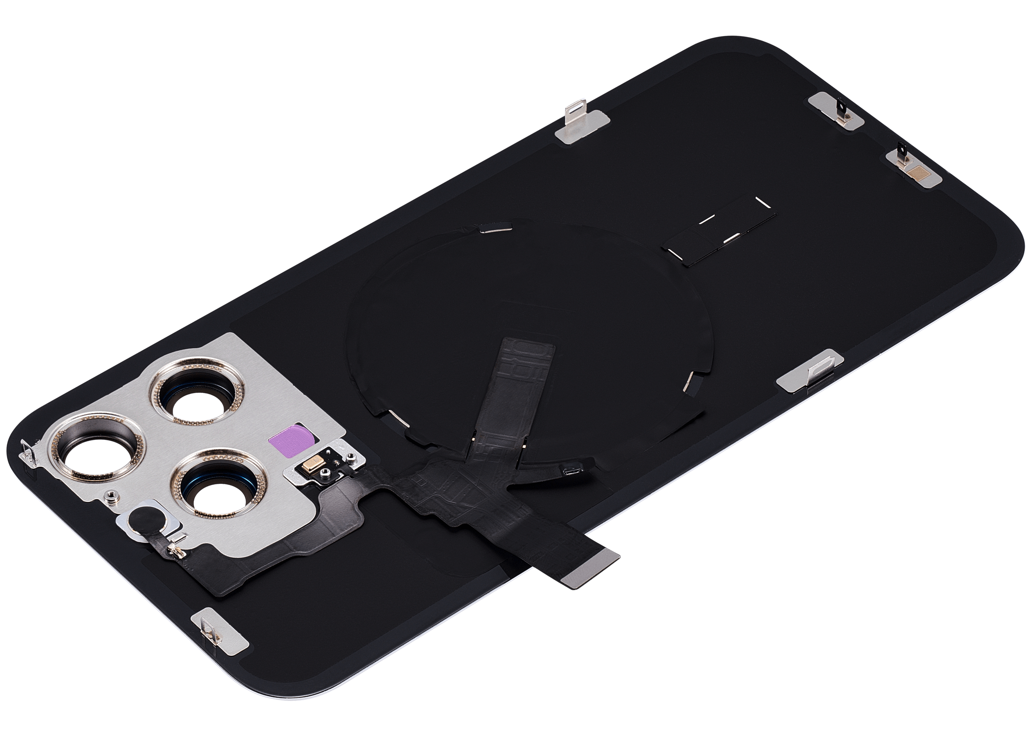 Back Cover with MagSafe Magnet, NFC, and Flash Flex Cable for iPhone 15 Pro Max (Aftermarket) (Blue Titanium) (No Logo)