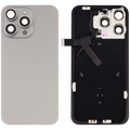 Back Cover with MagSafe Magnet & NFC & Flash Flex Cable for iPhone 15 Pro Max (Aftermarket) (Natural Titanium) (without Logo)