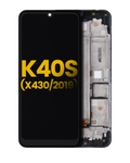 LCD-Display mit Rahmen für LG K40s (X430 / 2019) (Refurbished) (Alle Farben)