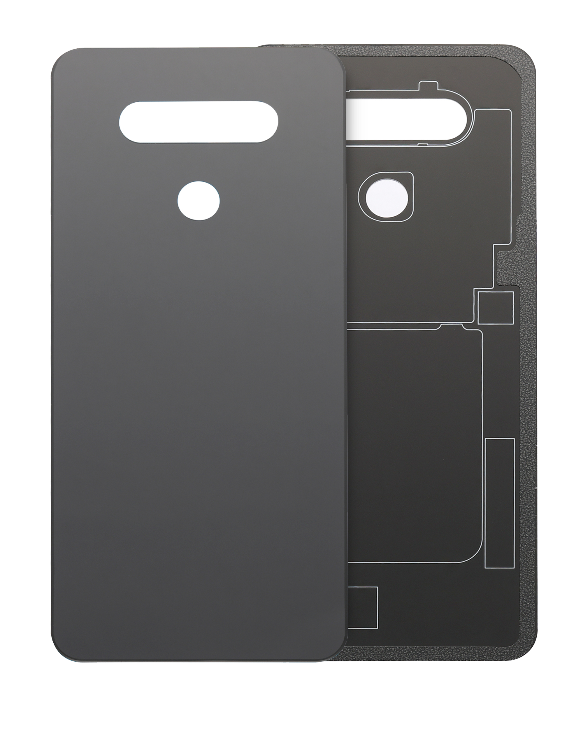 Glas-Backcover für LG K51 (Schwarz)