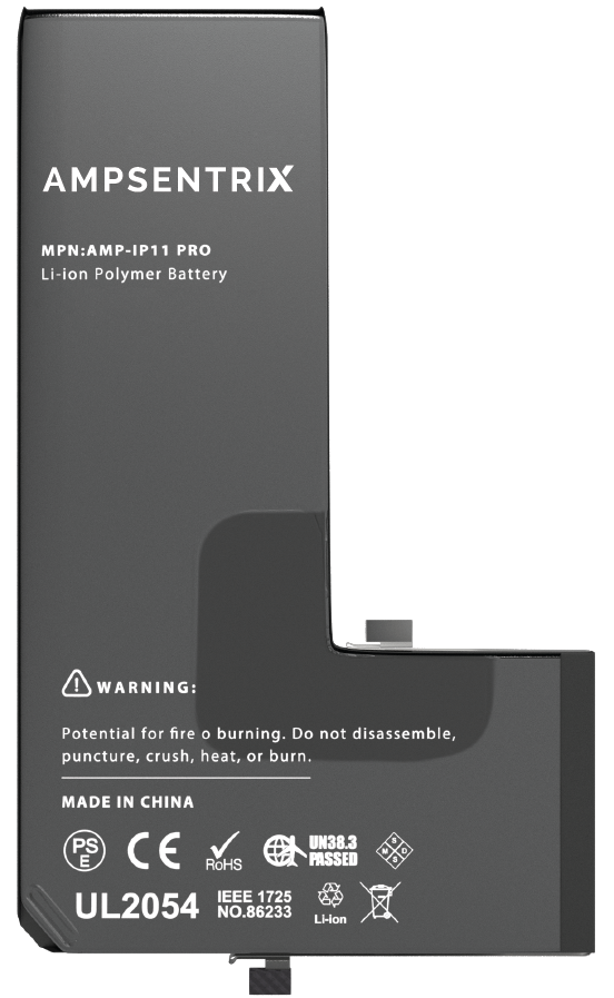 Replacement Battery for iPhone 11 Pro (AmpSentrix Basic)