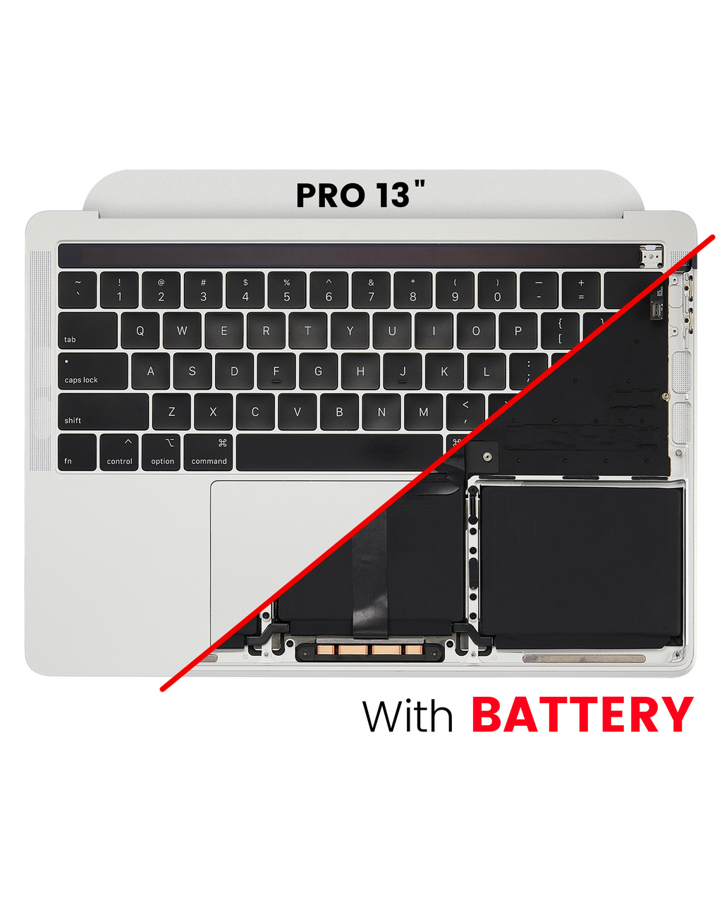 Original OEM-Ausbau Qualität A (gebraucht) – MacBook Pro 13" A2159 2019 Top Case