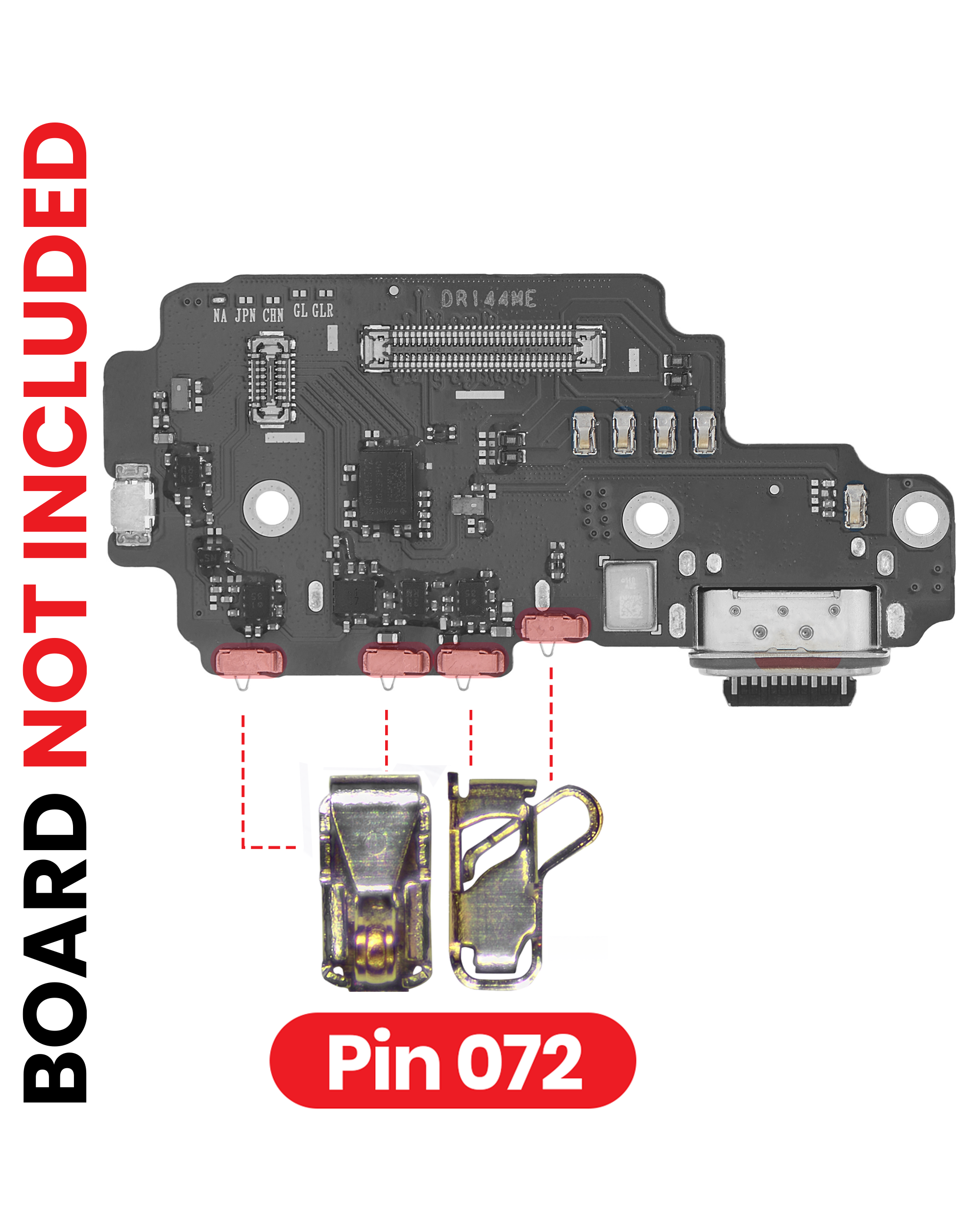 PCB-Kontaktstifte (072) für alle Samsung Modelle (1,6 mm x 2,2 mm) 100er Pack