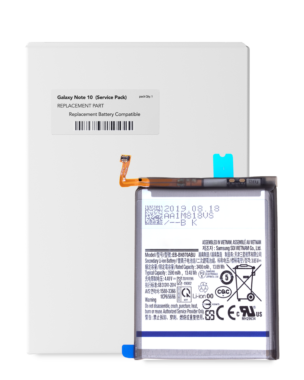 Replacement Battery for Samsung Galaxy Note 10 (EB-BN970ABU) (Service Pack)