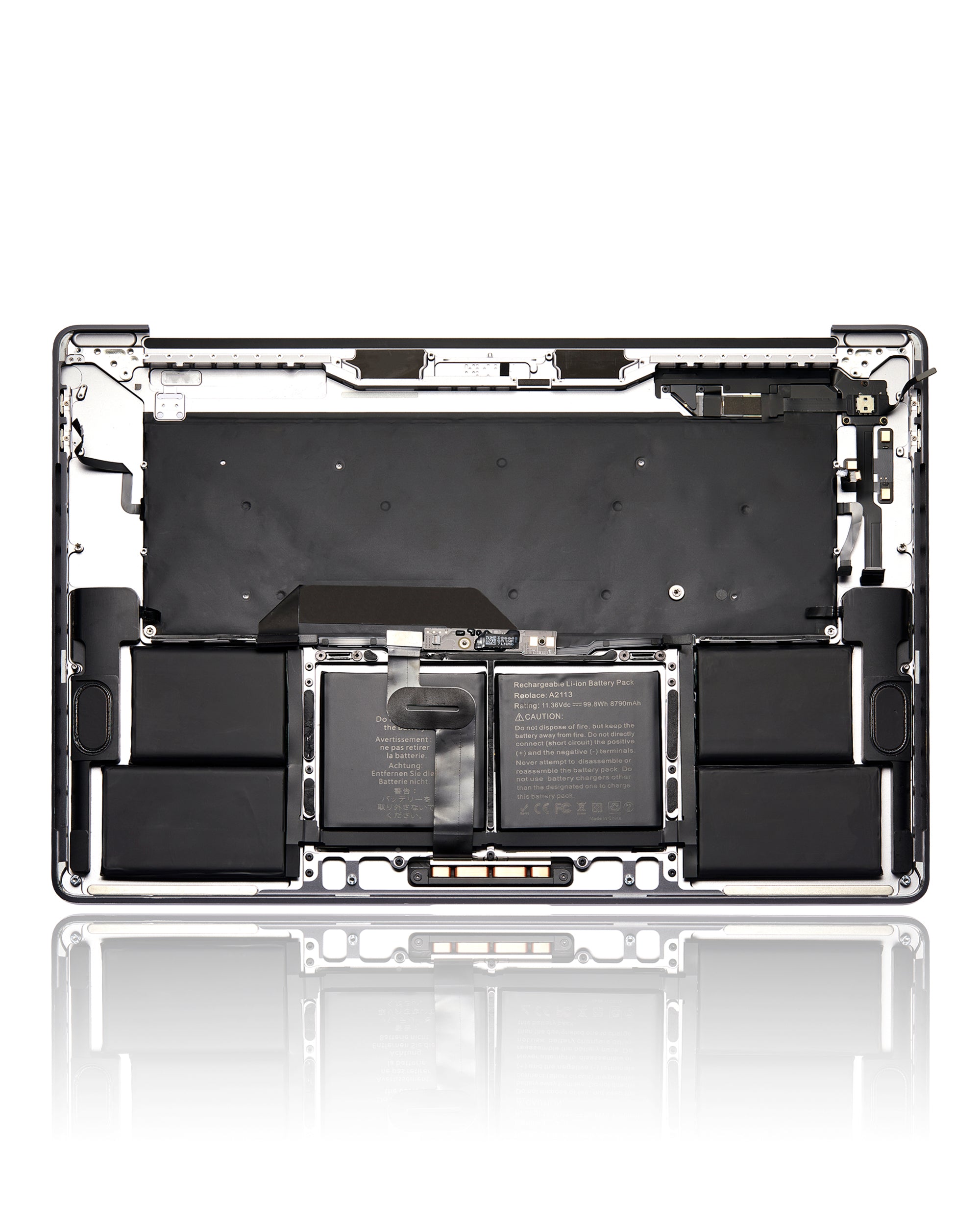 Top Case with Battery and Keyboard for MacBook Pro 16" (A2141 / Mid 2019) – US English – OEM Quality B/C – Silver