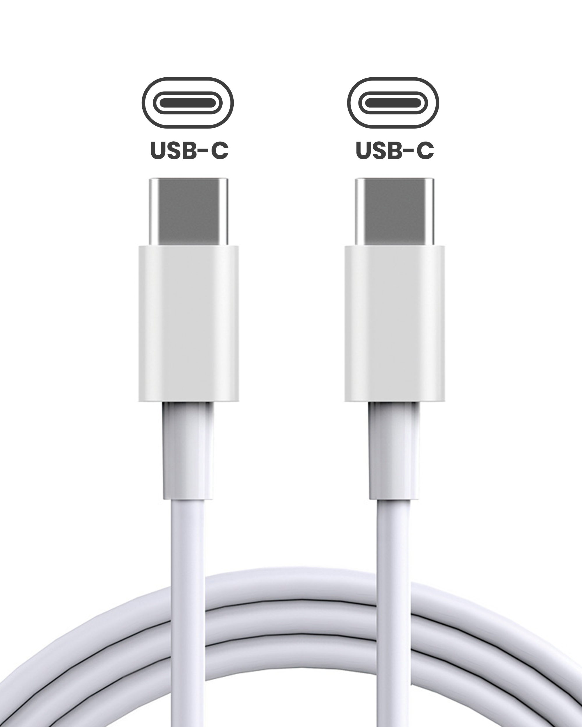 USB-C auf USB-C Kabel für iPhone / iPad (1 m, OEM Qualität A, 50er Pack)