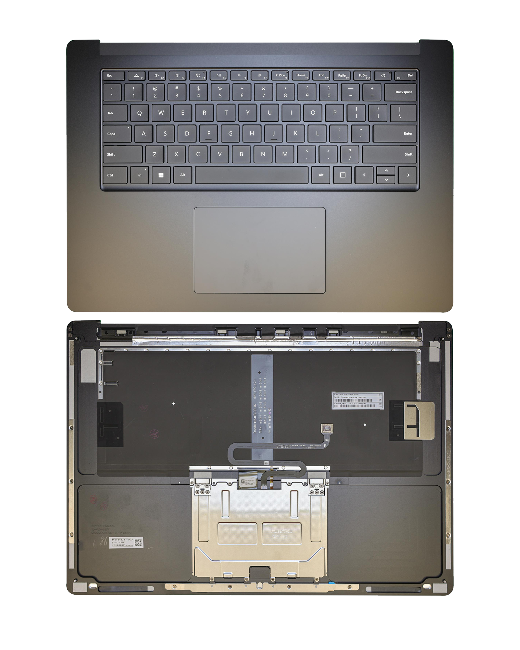 Top Case mit Tastatur für Microsoft Surface Laptop 3 15" (1872 / 1873) Schwarz