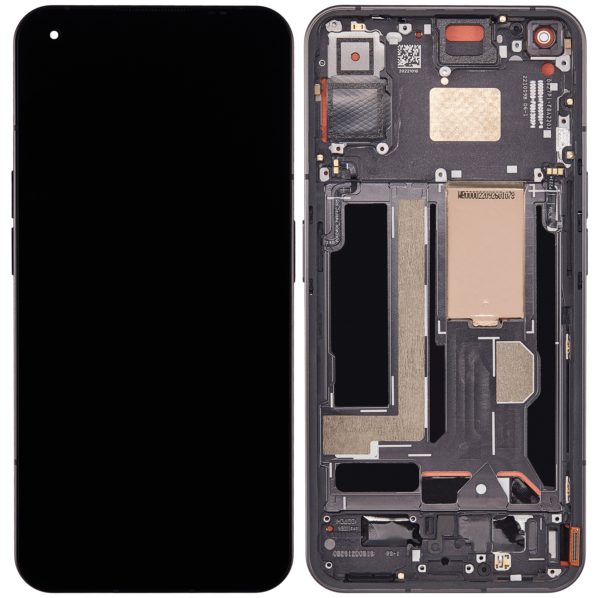 OLED-Display mit Rahmen für Nothing Phone 1 (Refurbished) (Schwarz)