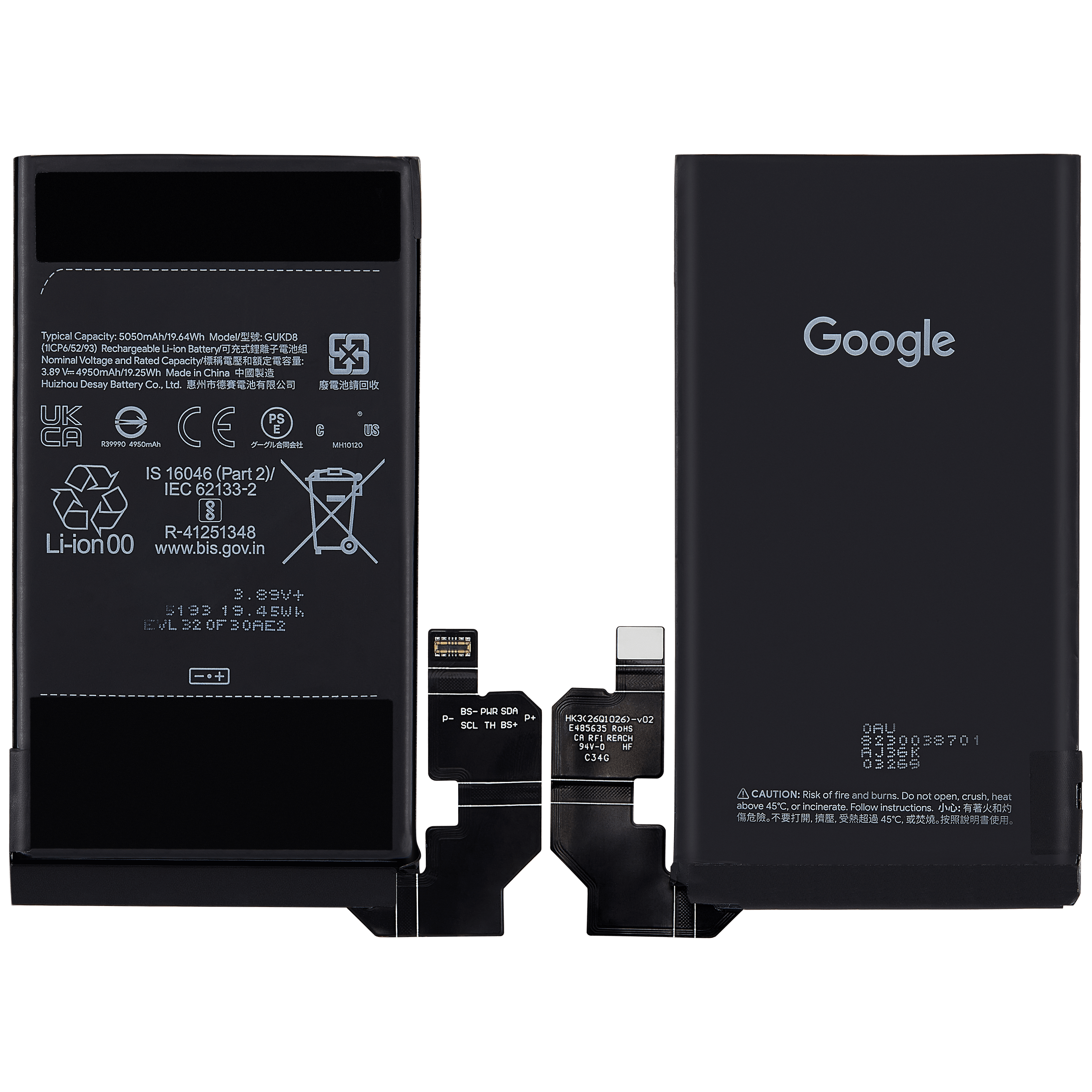 Ersatzbatterie für Google Pixel 8 Pro (GUKD8)