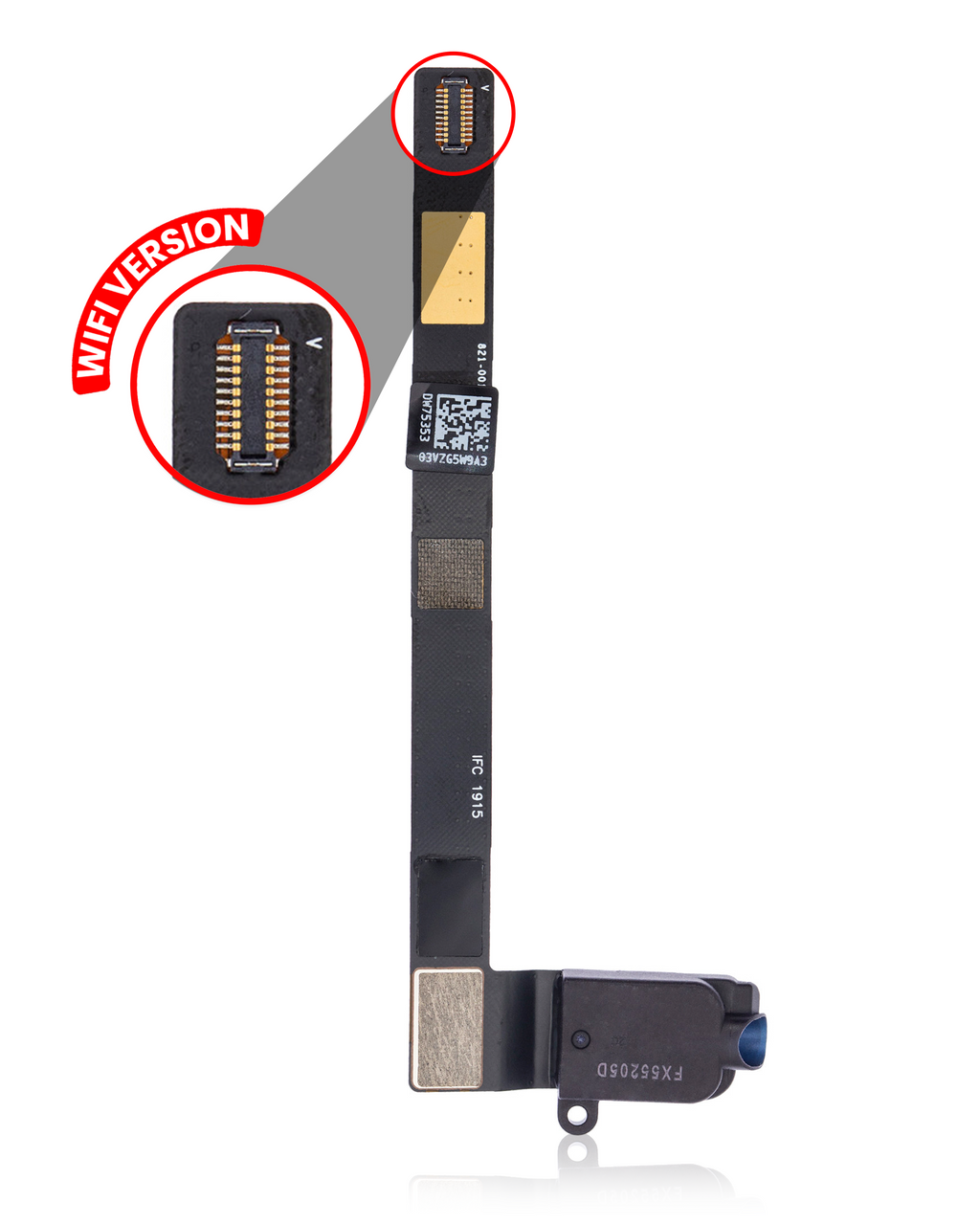 Kopfhörerbuchse mit Flex-Kabel für iPad Mini 4 (WiFi Only) (Schwarz)