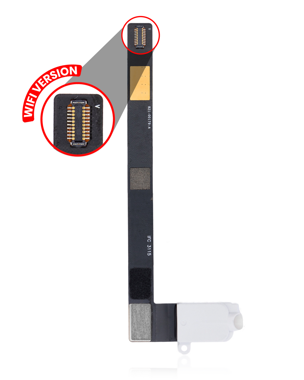 Headphone Jack with Flex Cable for iPad Mini 4 (WiFi Only) (White)