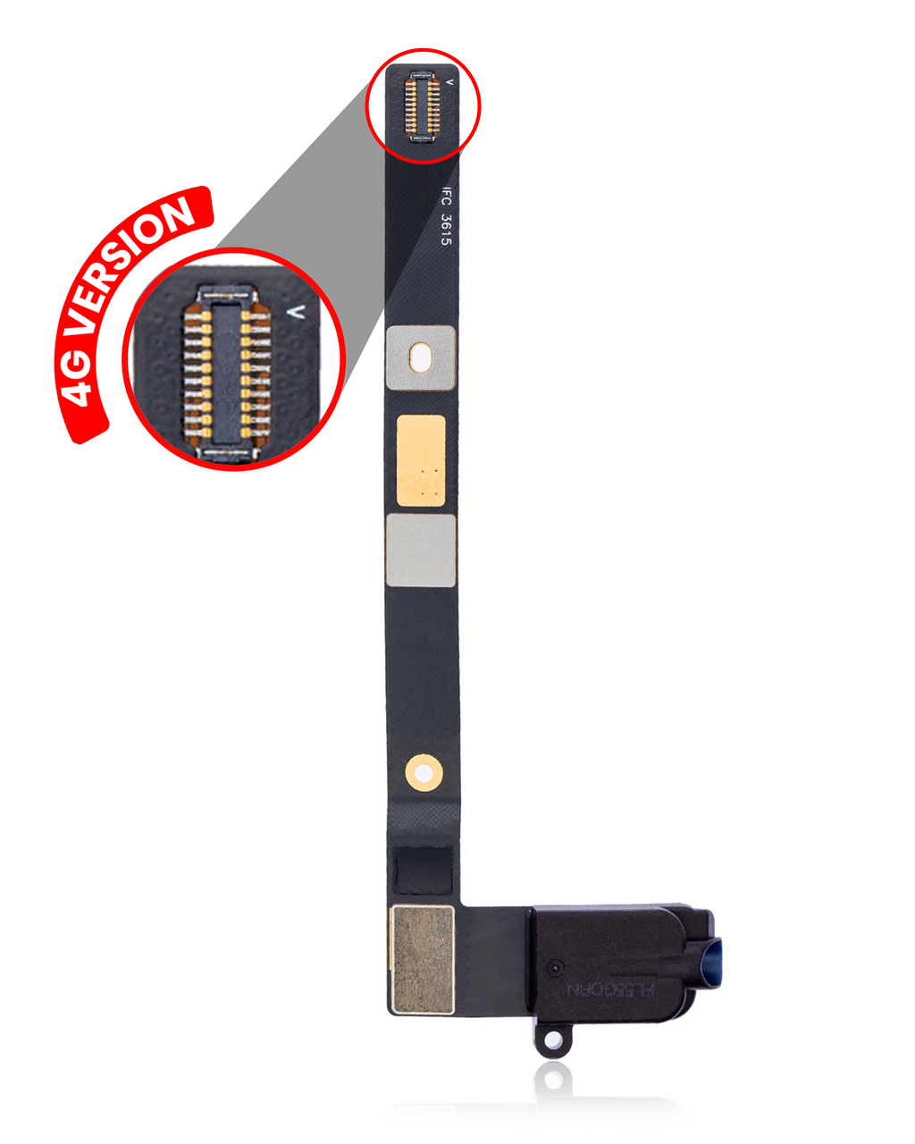 Headphone Jack with Flex Cable for iPad Mini 4 (Cellular) (Black)