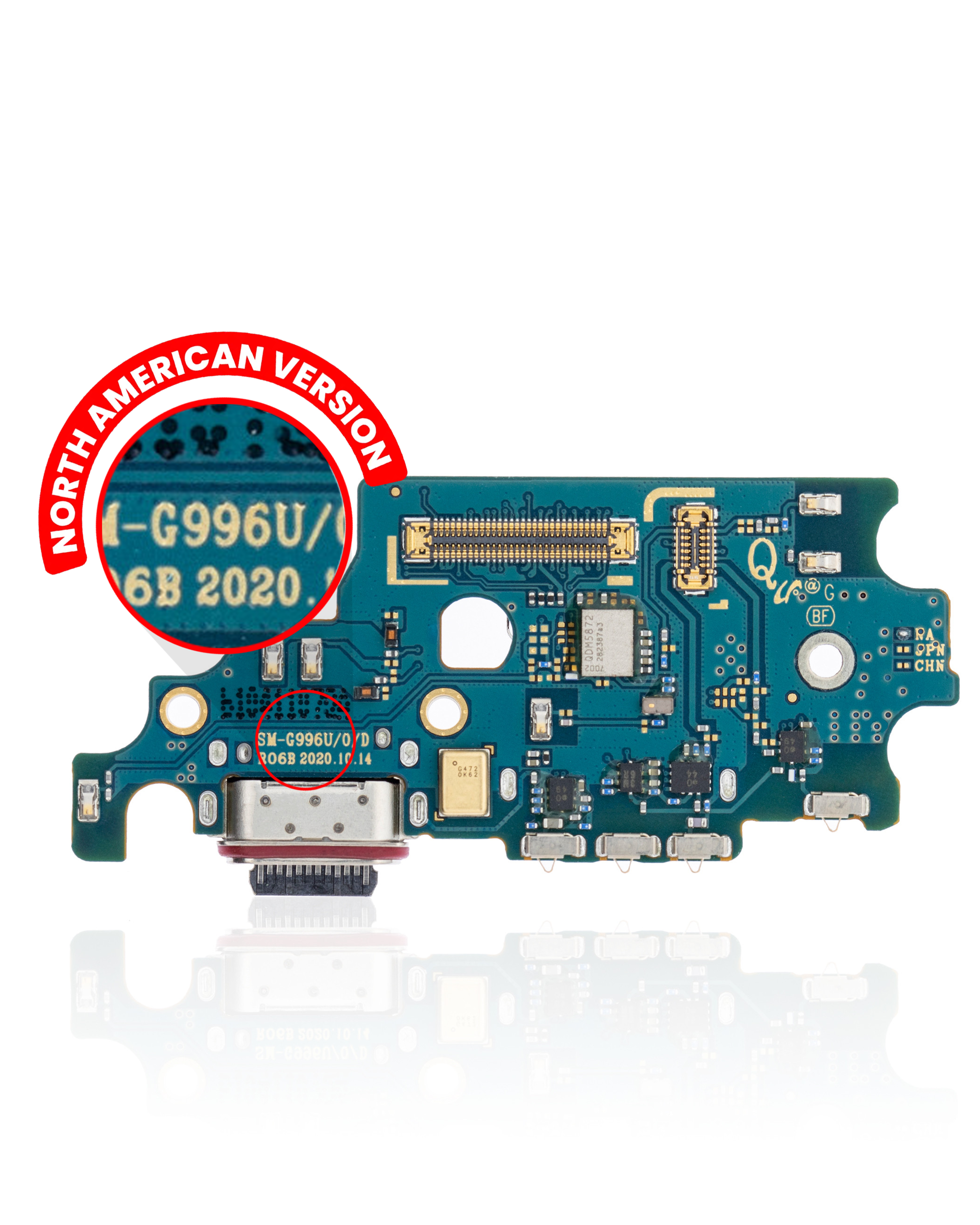 Ladebuchse Board mit Sim Card Reader für Samsung Galaxy S21 Plus (G996U) (US-Version) (Service Pack)