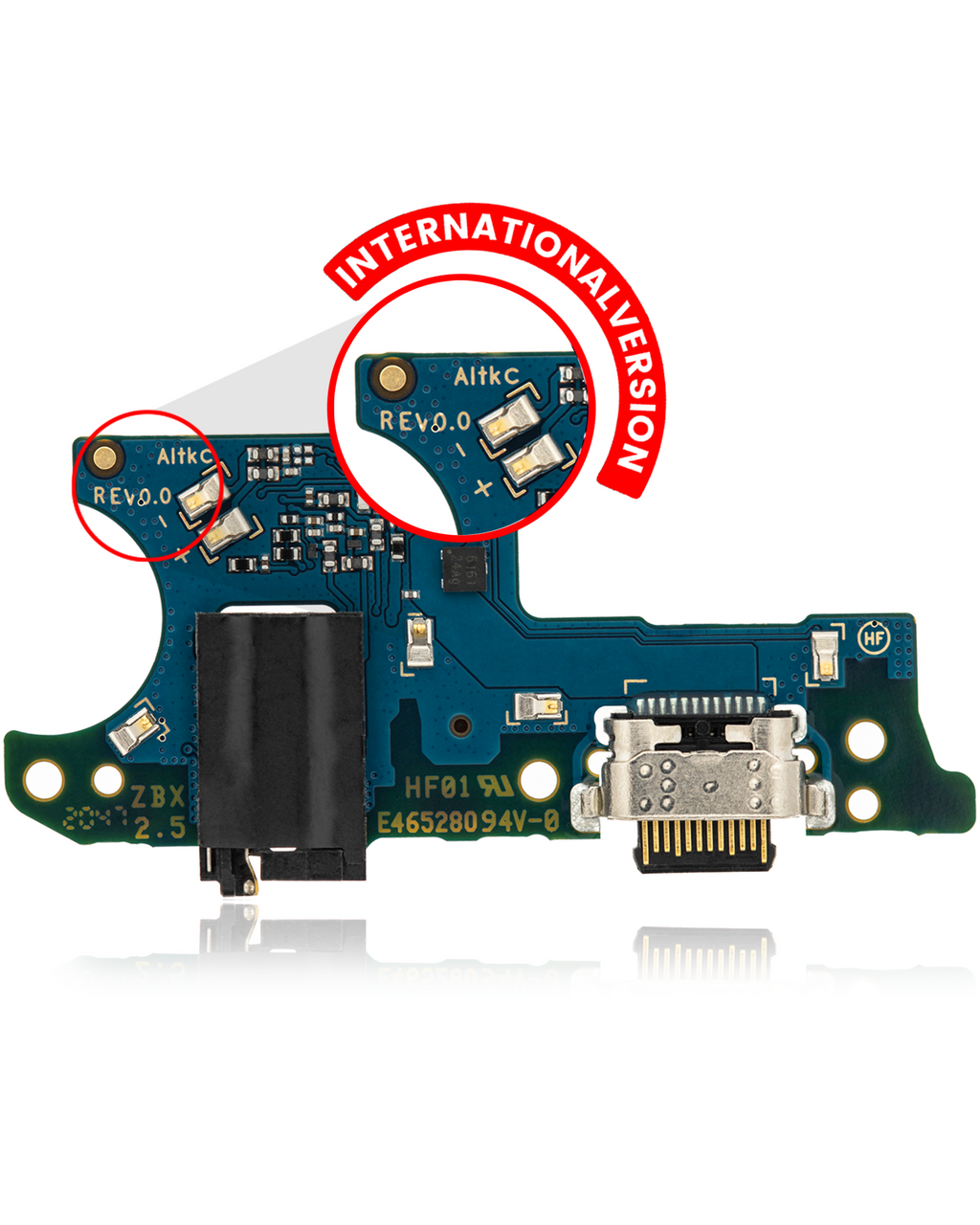 Charging Port Board with Headphone Jack for Samsung Galaxy A02S (A025F / 2020) / A03S (A037F / 2021) (International Version) (Premium)